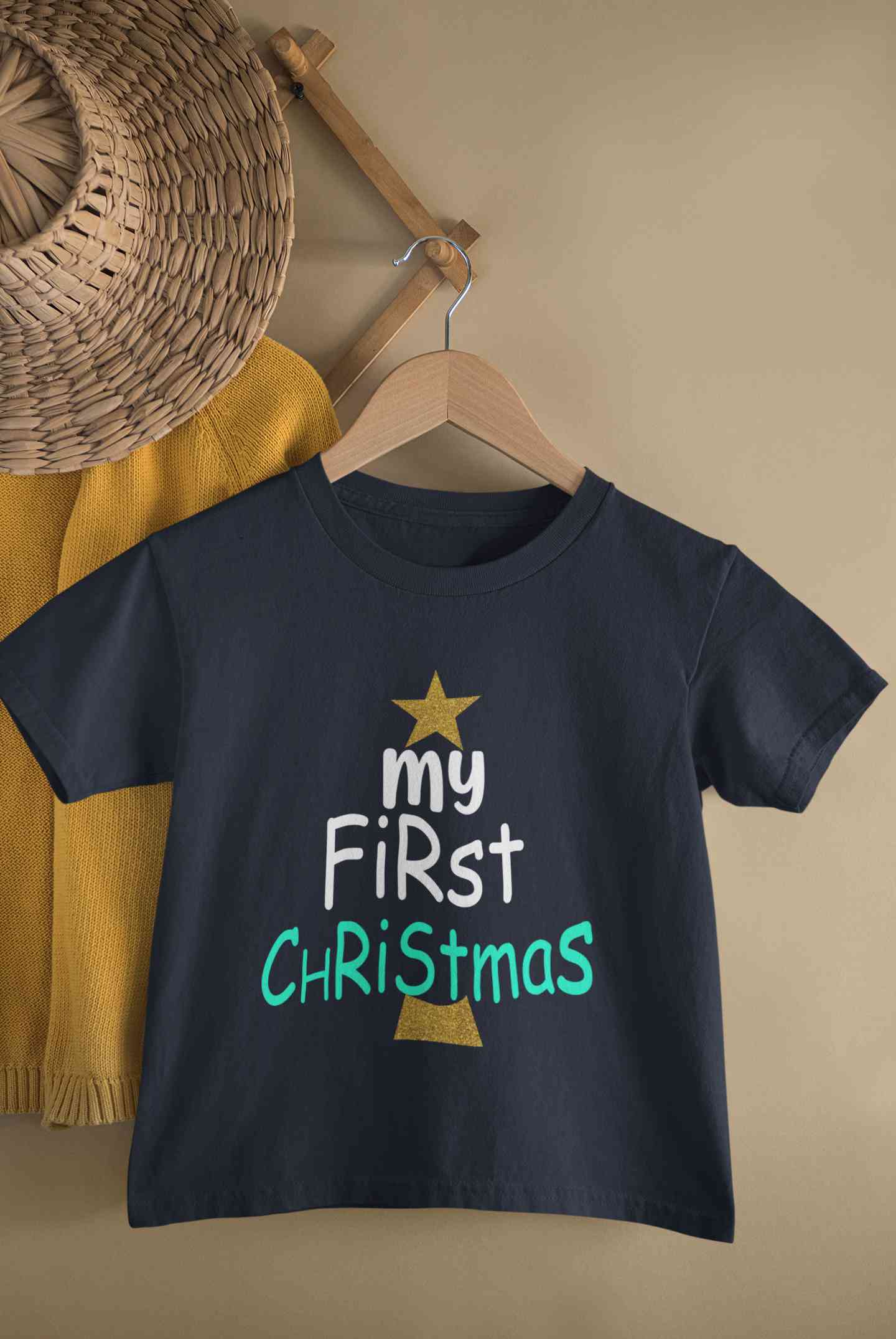 My First Christmas Half Sleeves T-Shirt for Boy-FunkyTeesClub