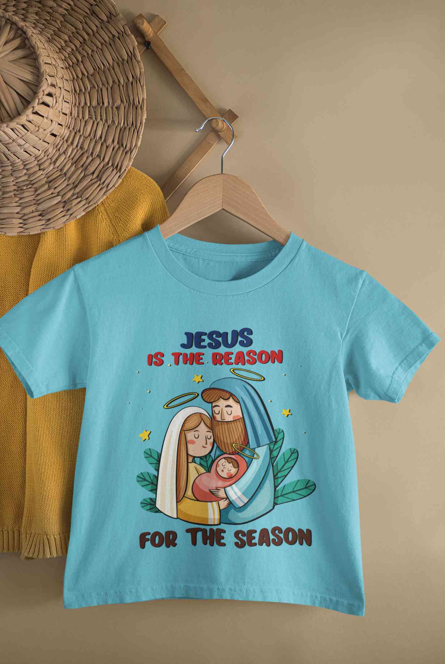 Jesus Is The Reason For The Season Christmas Half Sleeves T-Shirt For Girls -FunkyTeesClub