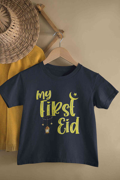 My First Eid Half Sleeves T-Shirt for Boy-FunkyTeesClub