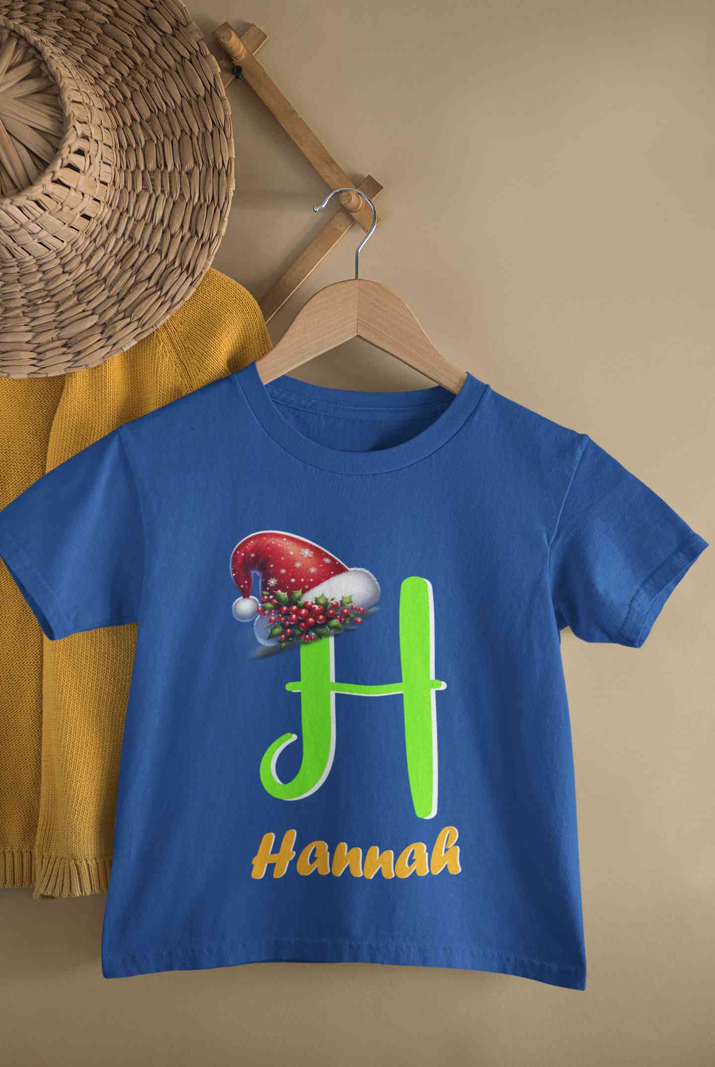 Custom Name Christmas Half Sleeves T-Shirt For Girls -FunkyTeesClub