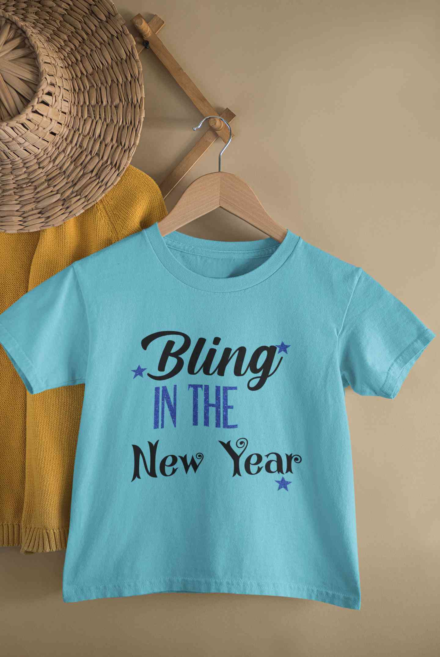Bling In The New Year Half Sleeves T-Shirt for Boy-FunkyTeesClub