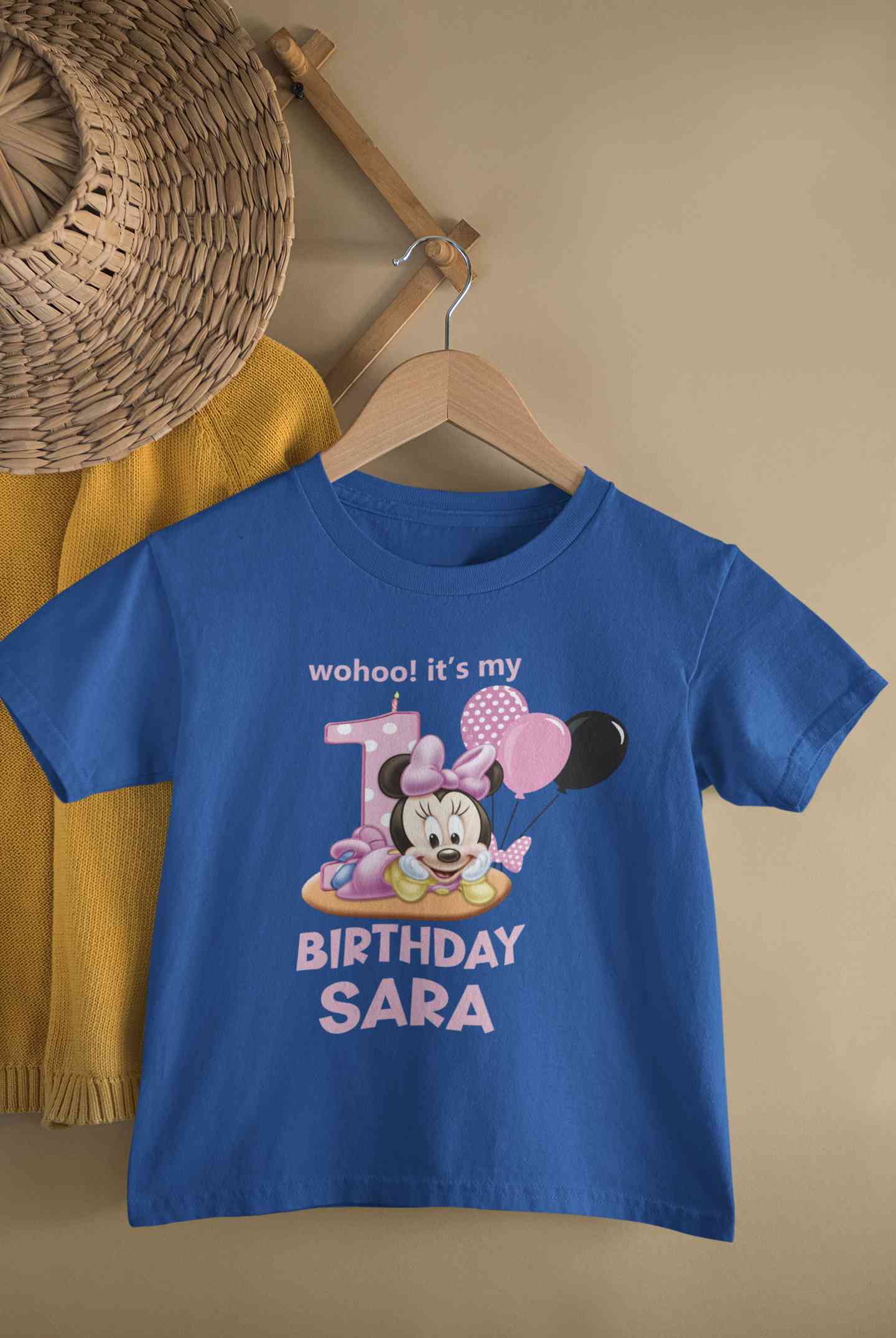 Custom Name Its My First Birthday Half Sleeves T-Shirt For Girls -FunkyTeesClub