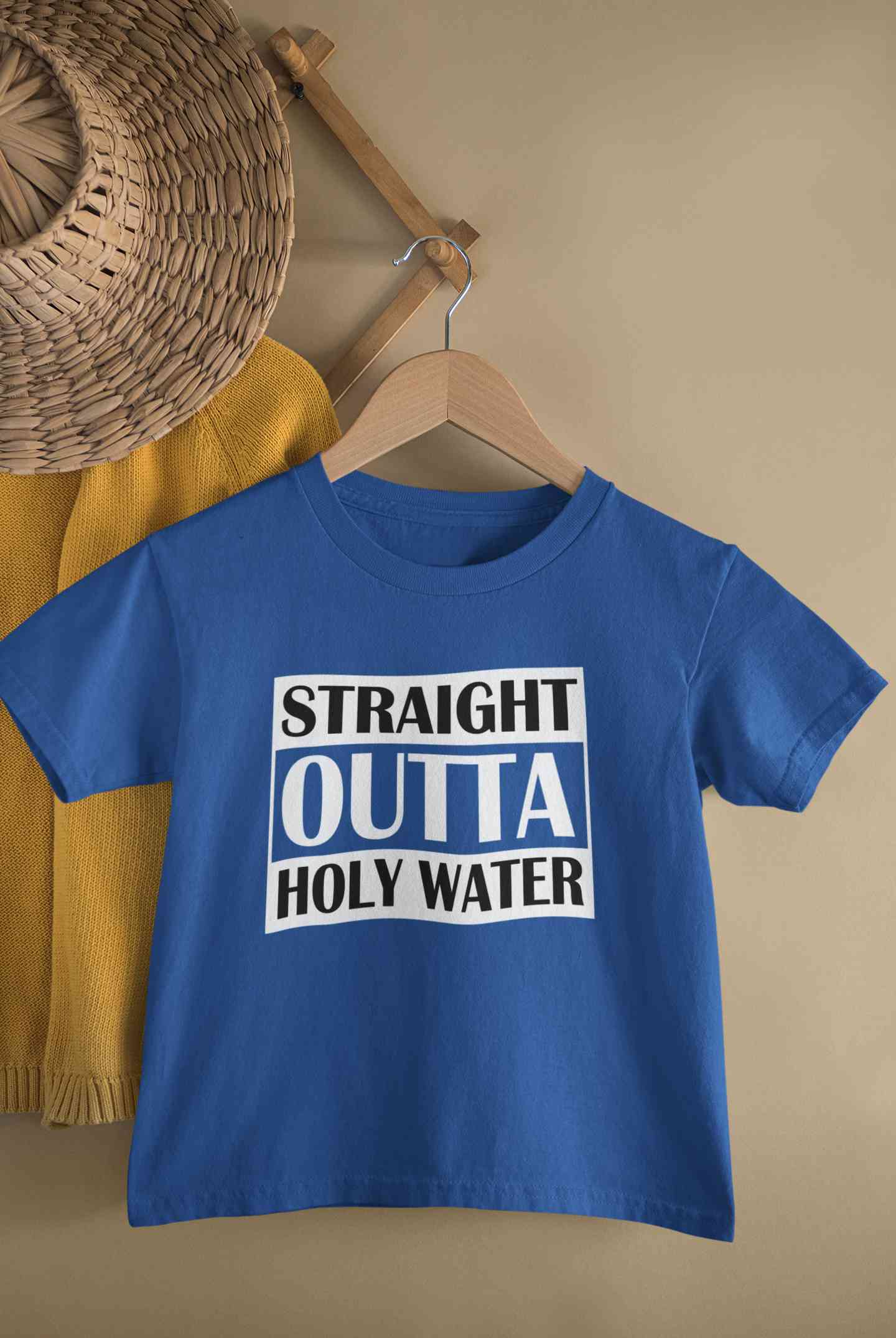 Holy Water Baptism Christening Day Half Sleeves T-Shirt For Girls -FunkyTeesClub