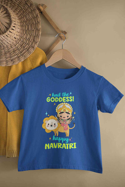 Happy Navratri Half Sleeves T-Shirt for Boy-FunkyTeesClub