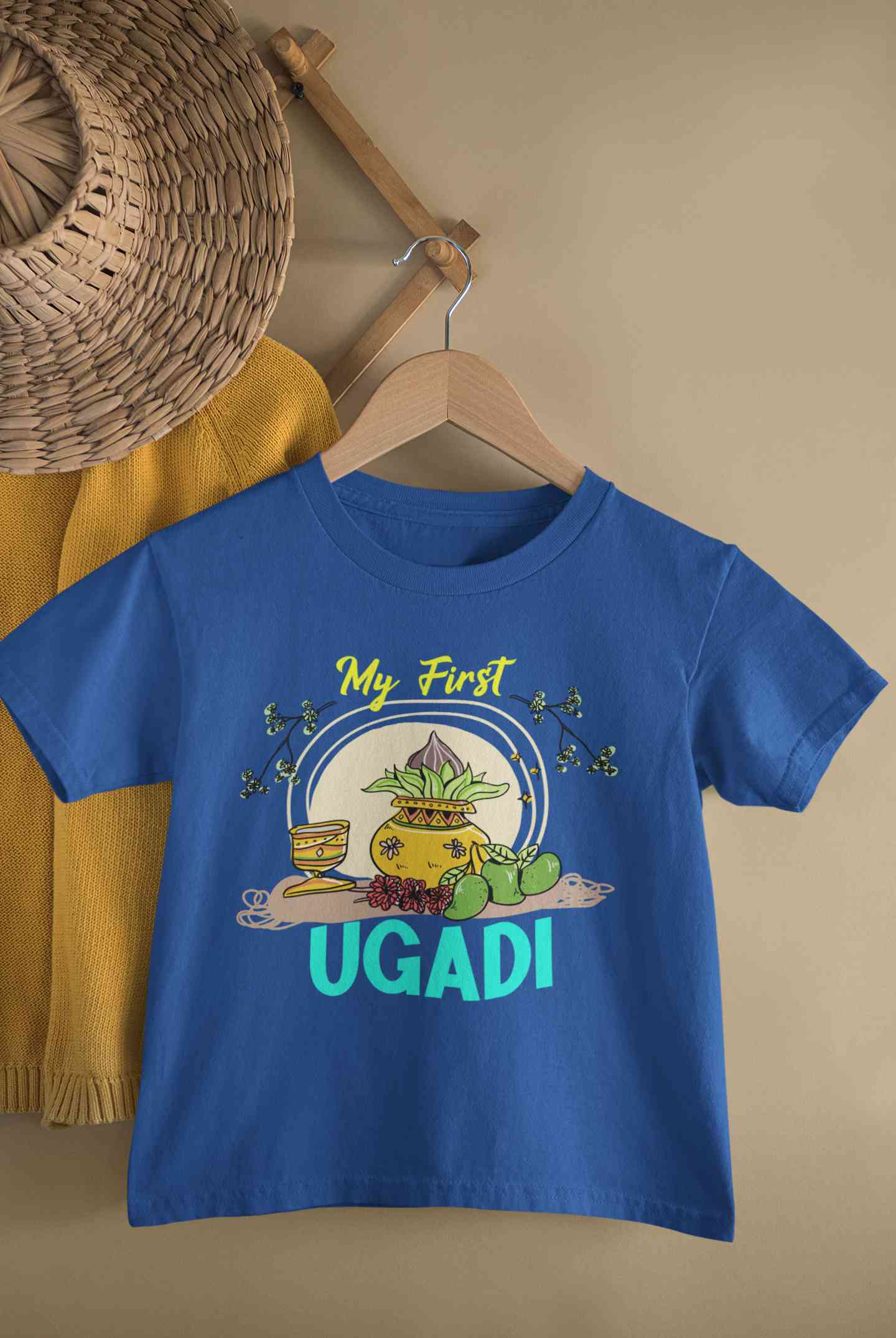 My First Ugadi Half Sleeves T-Shirt for Boy-FunkyTeesClub