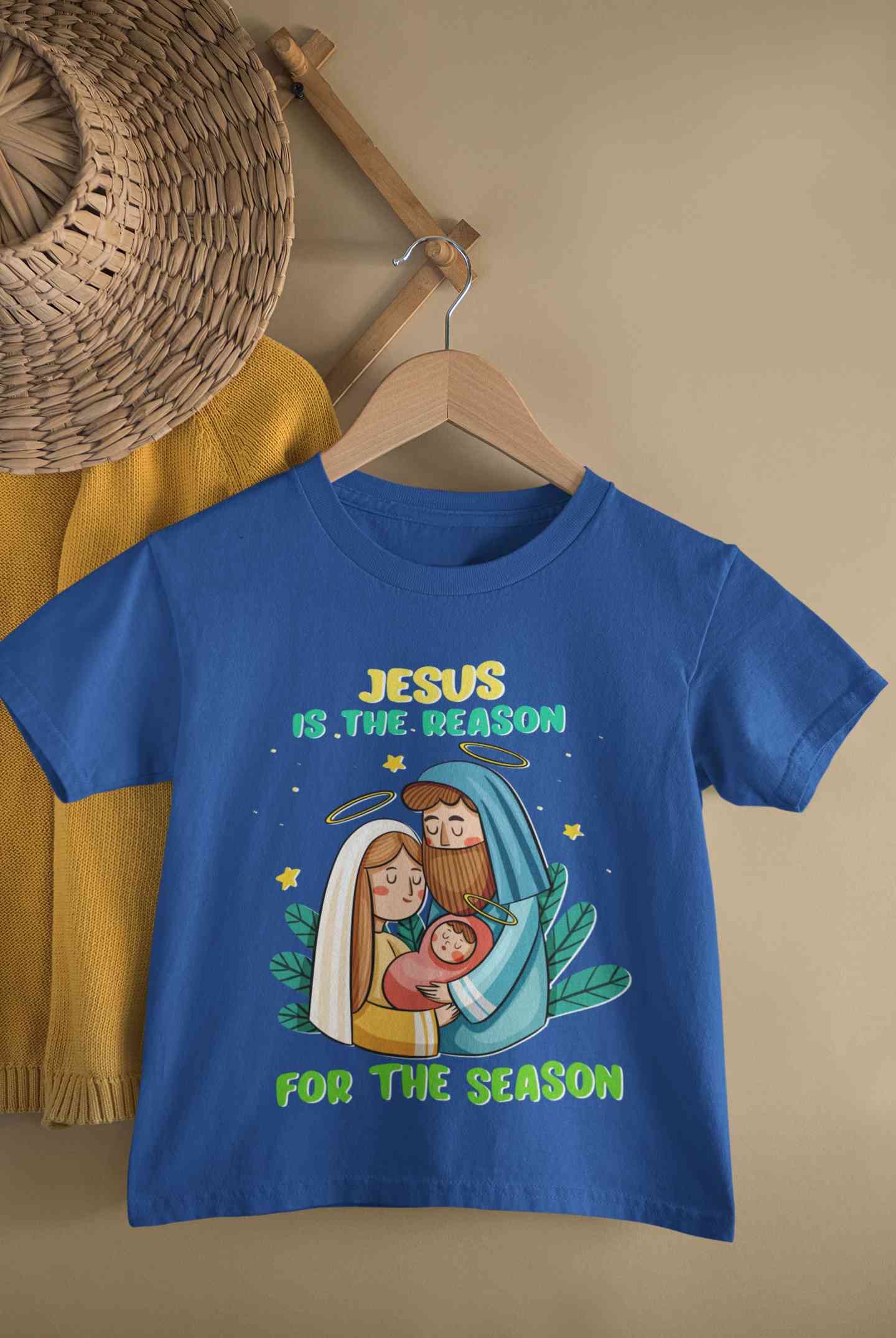 Jesus Is The Reason For The Season Christmas Half Sleeves T-Shirt For Girls -FunkyTeesClub