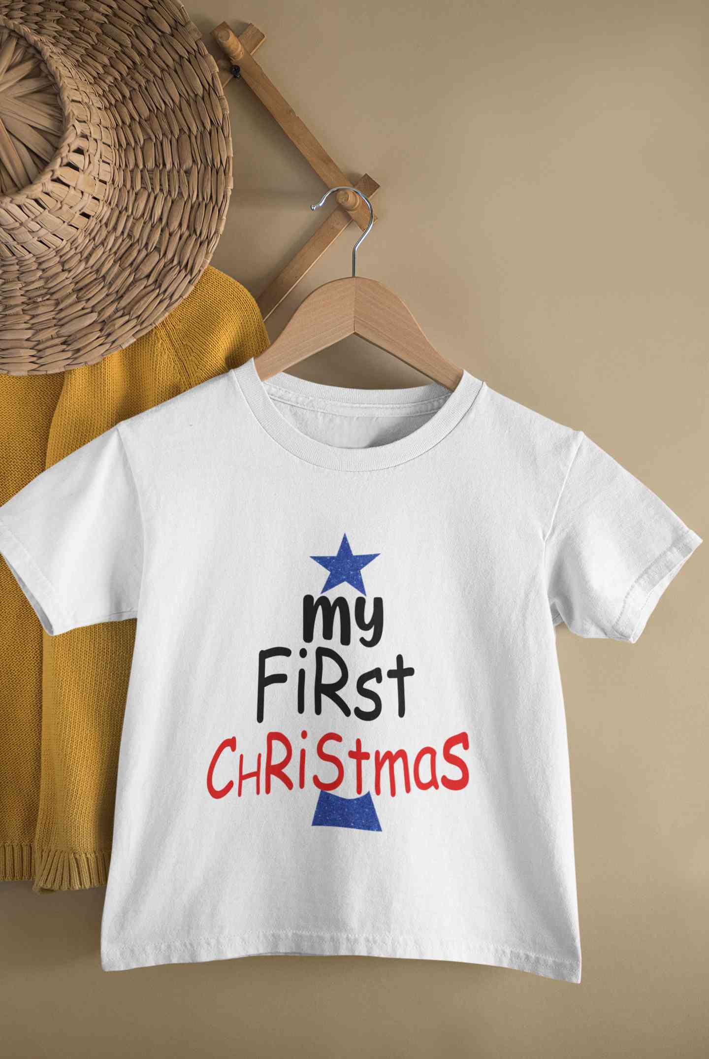 My First Christmas Half Sleeves T-Shirt for Boy-FunkyTeesClub