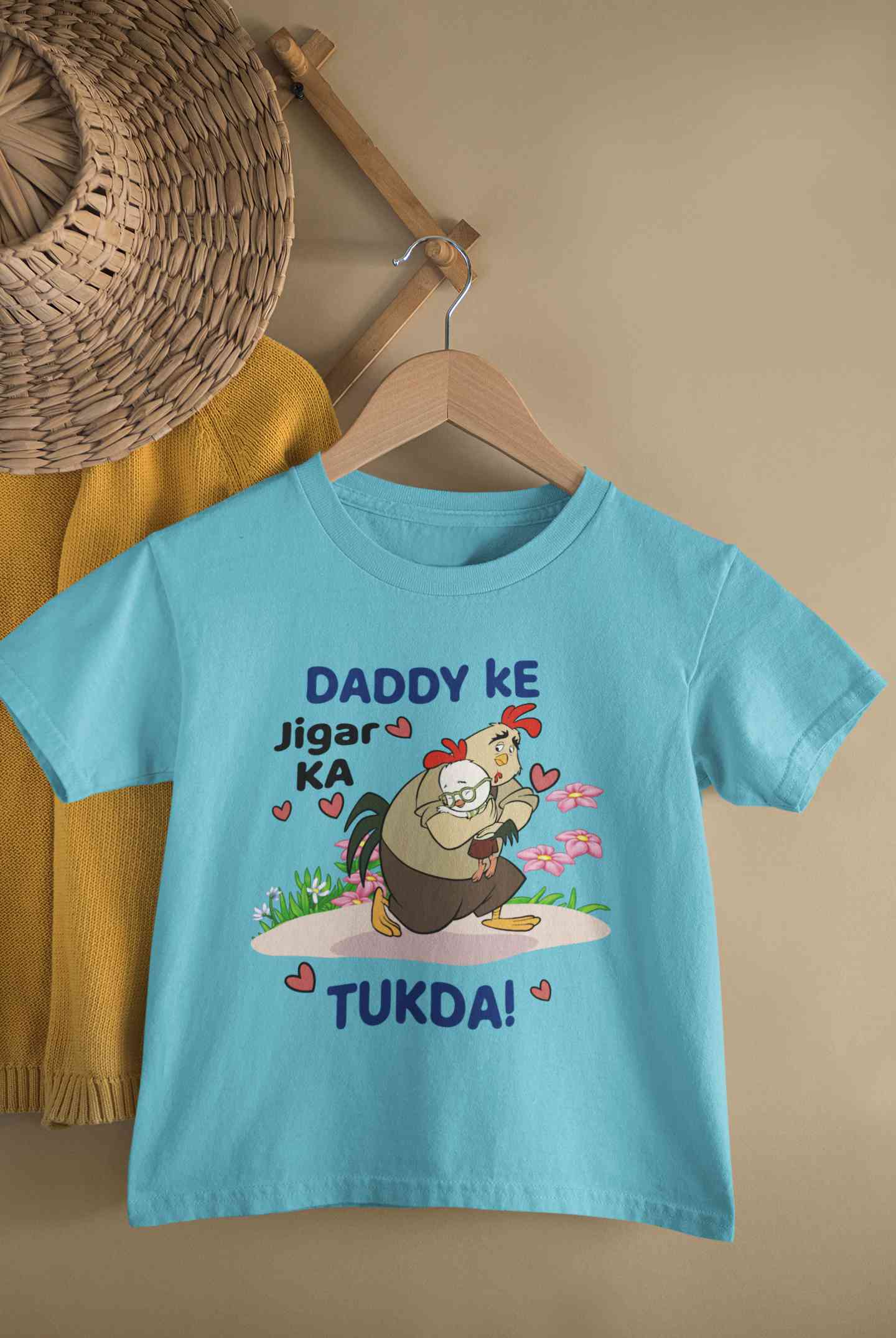 Daddy Ke Jigar Ka Tukda Fathers Day Half Sleeves T-Shirt for Boy-FunkyTeesClub