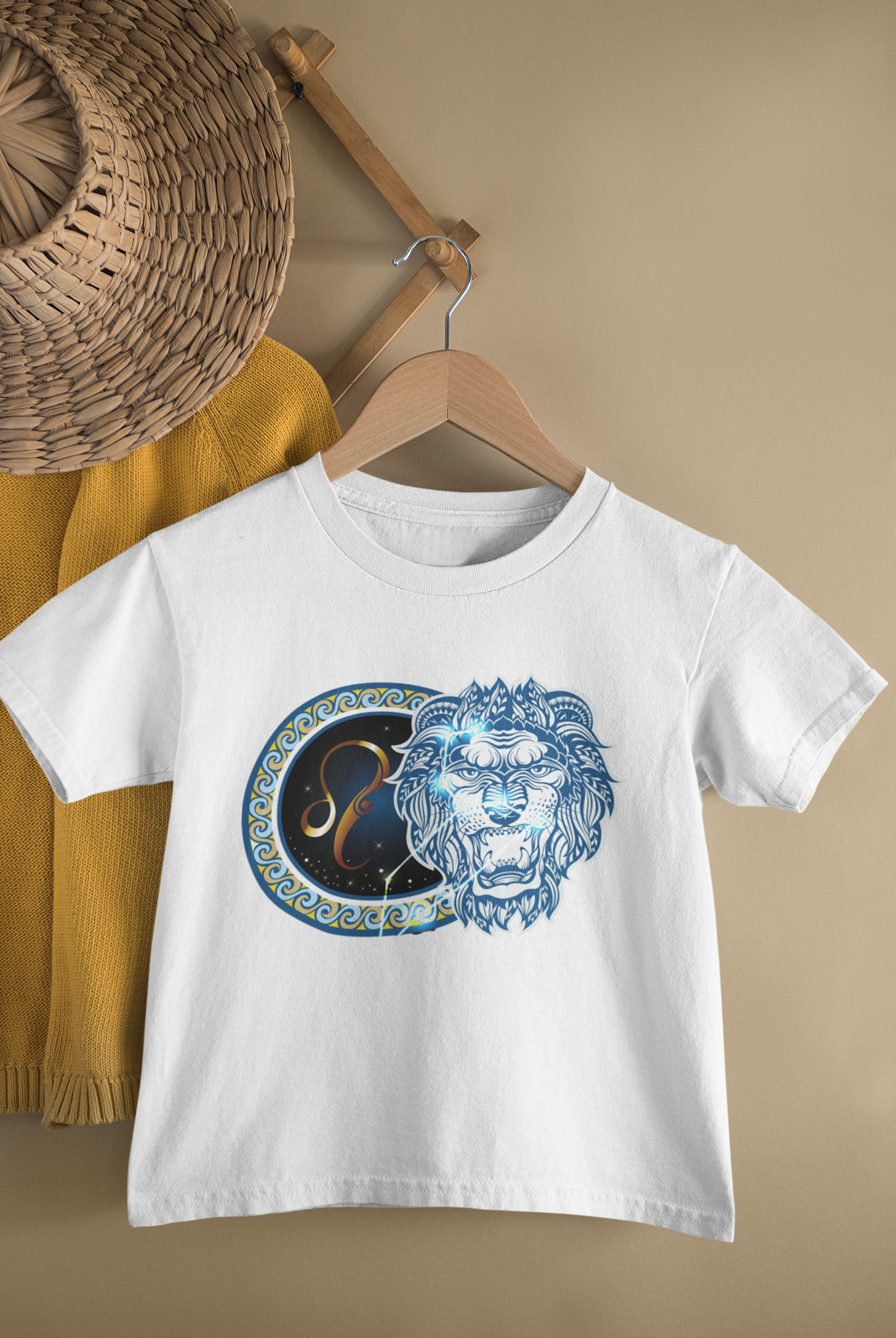 Leo Zodiac Sign Half Sleeves T-Shirt for Boy-FunkyTeesClub