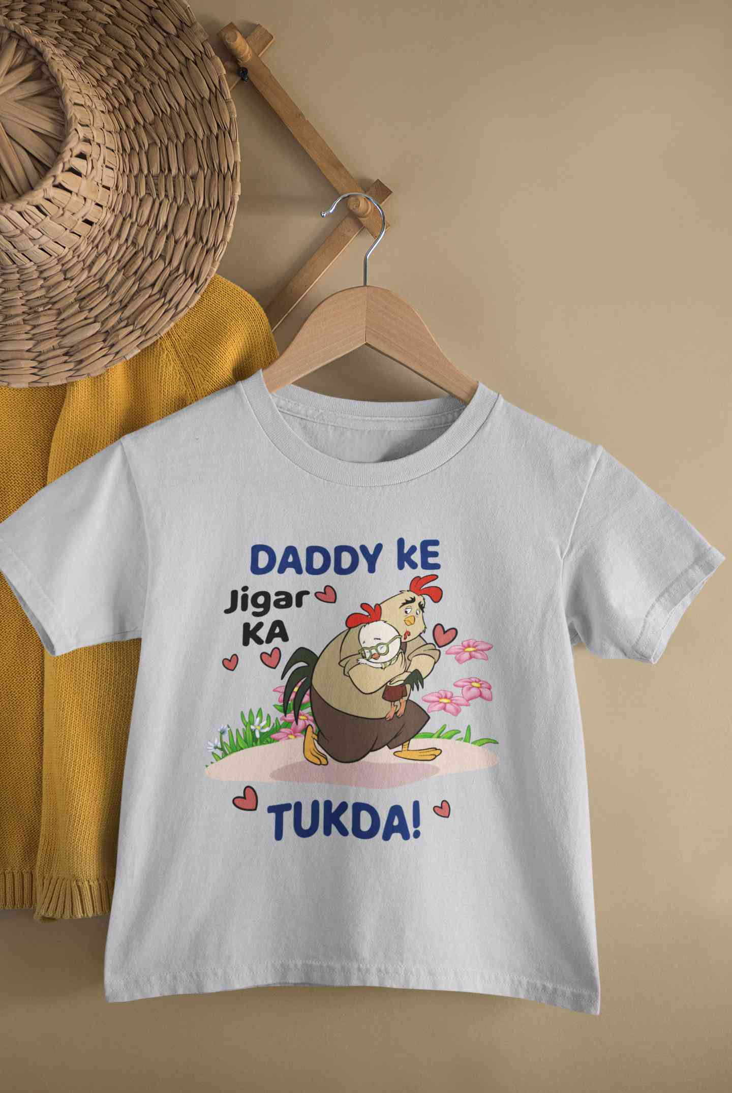 Daddy Ke Jigar Ka Tukda Fathers Day Half Sleeves T-Shirt for Boy-FunkyTeesClub