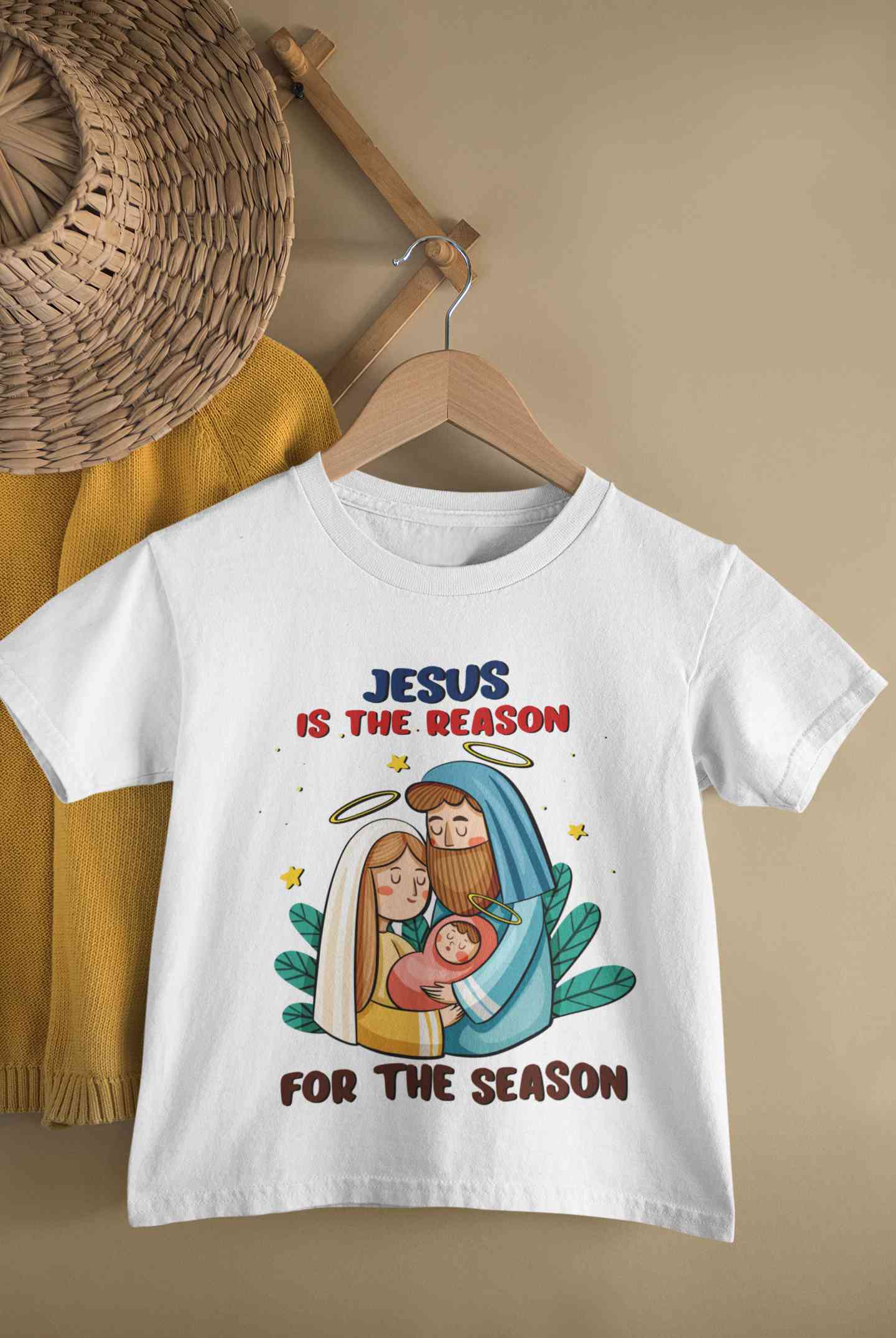 Jesus Is The Reason For The Season Christmas Half Sleeves T-Shirt For Girls -FunkyTeesClub