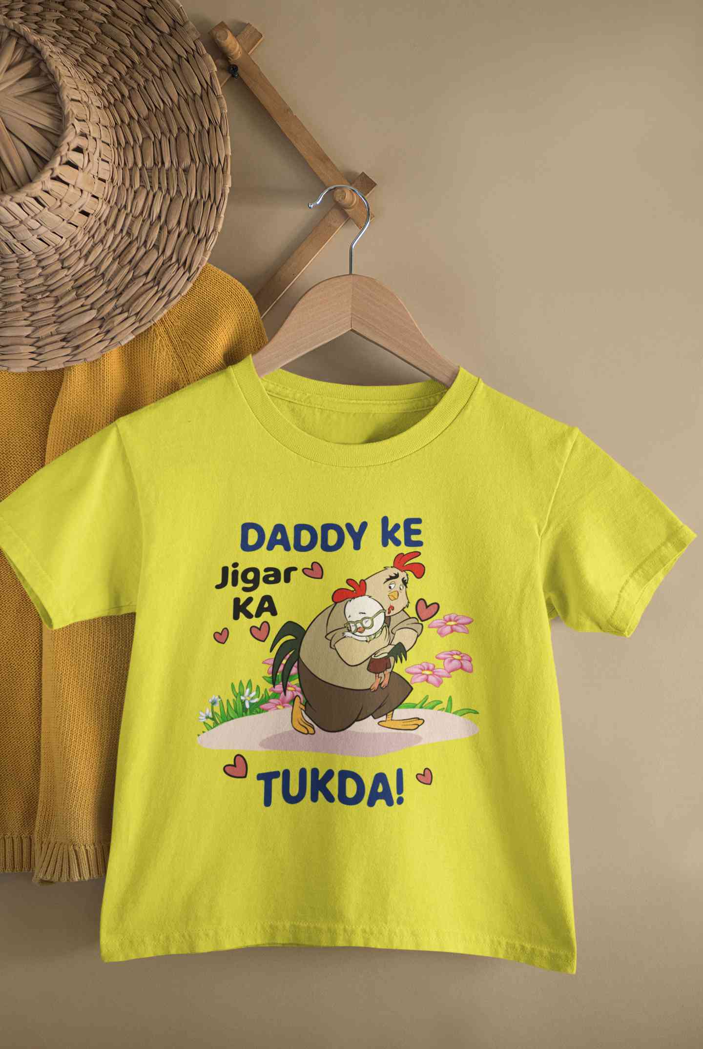 Daddy Ke Jigar Ka Tukda Fathers Day Half Sleeves T-Shirt for Boy-FunkyTeesClub