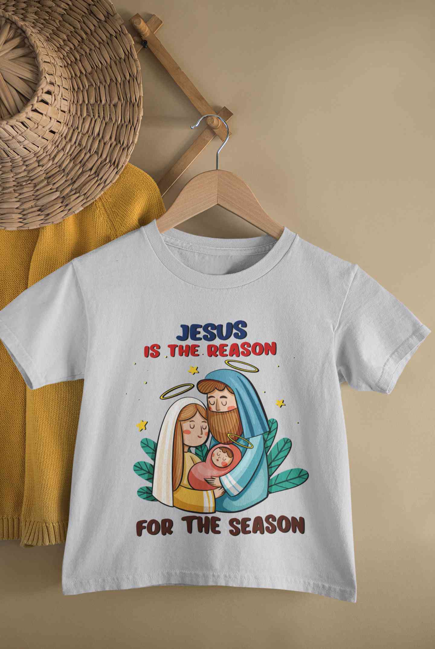 Jesus Is The Reason For The Season Christmas Half Sleeves T-Shirt For Girls -FunkyTeesClub
