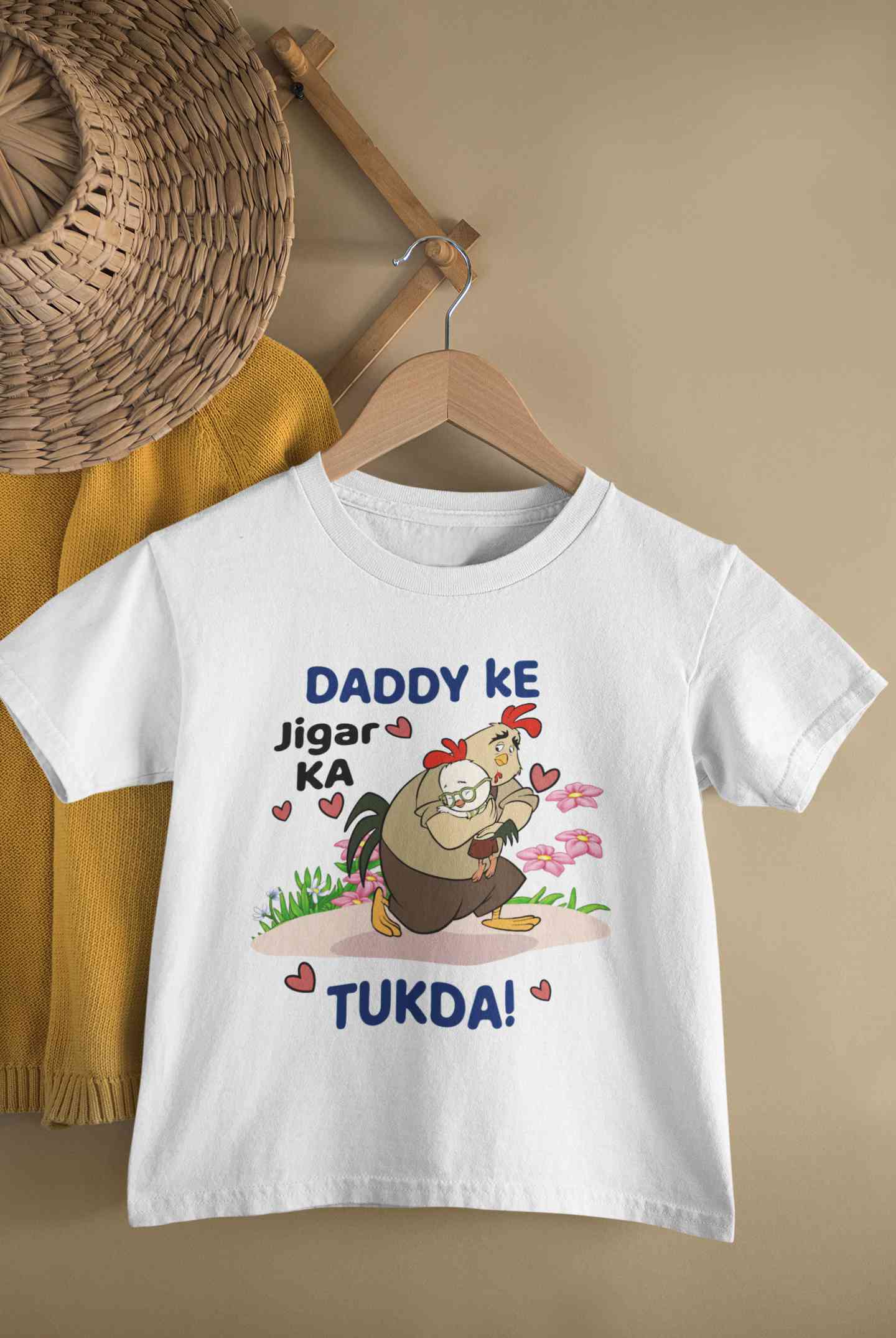 Daddy Ke Jigar Ka Tukda Fathers Day Half Sleeves T-Shirt for Boy-FunkyTeesClub