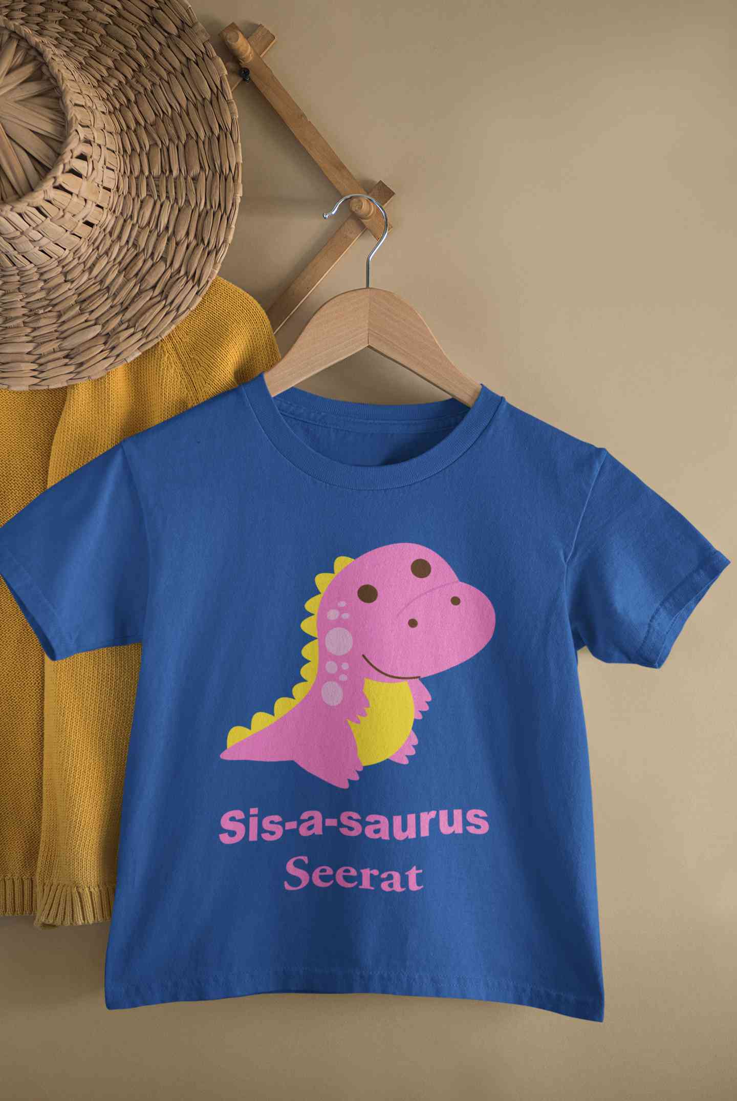Custom Name Sis A Sauras Rakhi Half Sleeves T-Shirt For Girls -FunkyTeesClub