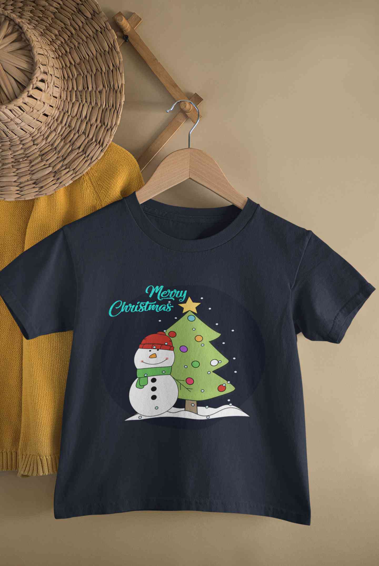 Merry Christmas Half Sleeves T-Shirt for Boy-FunkyTeesClub