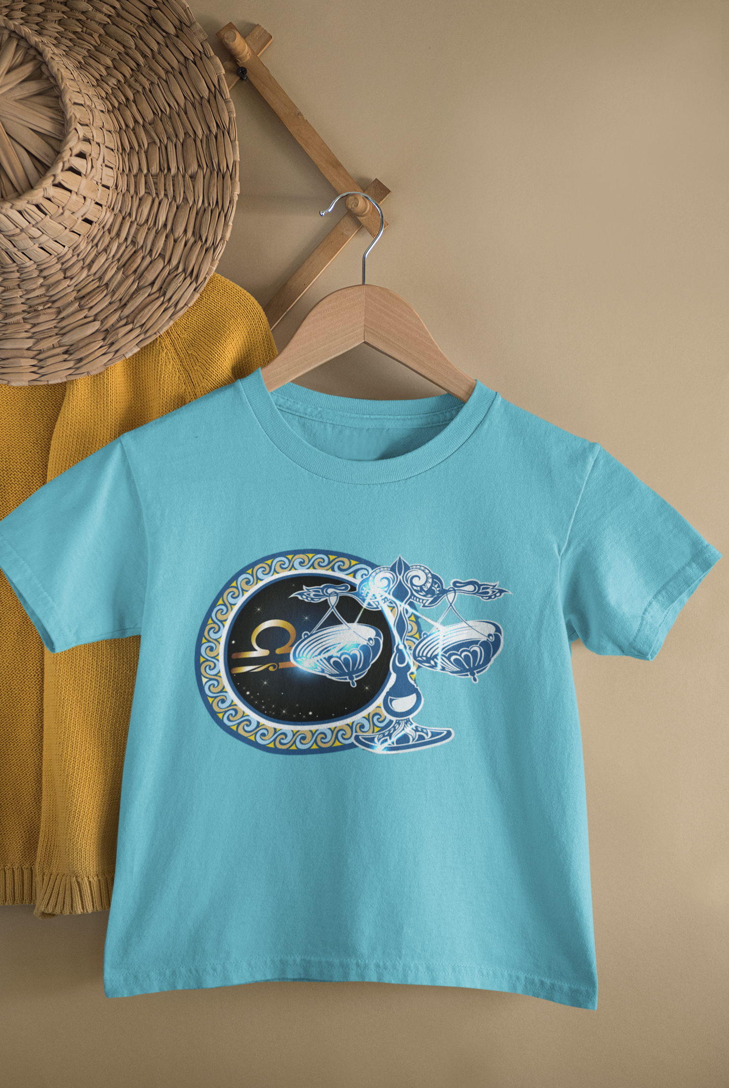 Libra Zodiac Sign Half Sleeves T-Shirt for Boy-FunkyTeesClub