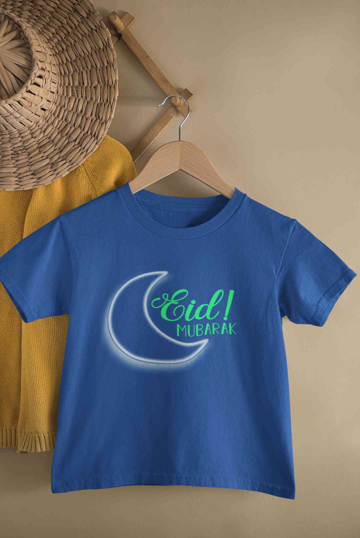 Eid Mubaaarak Half Sleeves T-Shirt for Boy-FunkyTeesClub