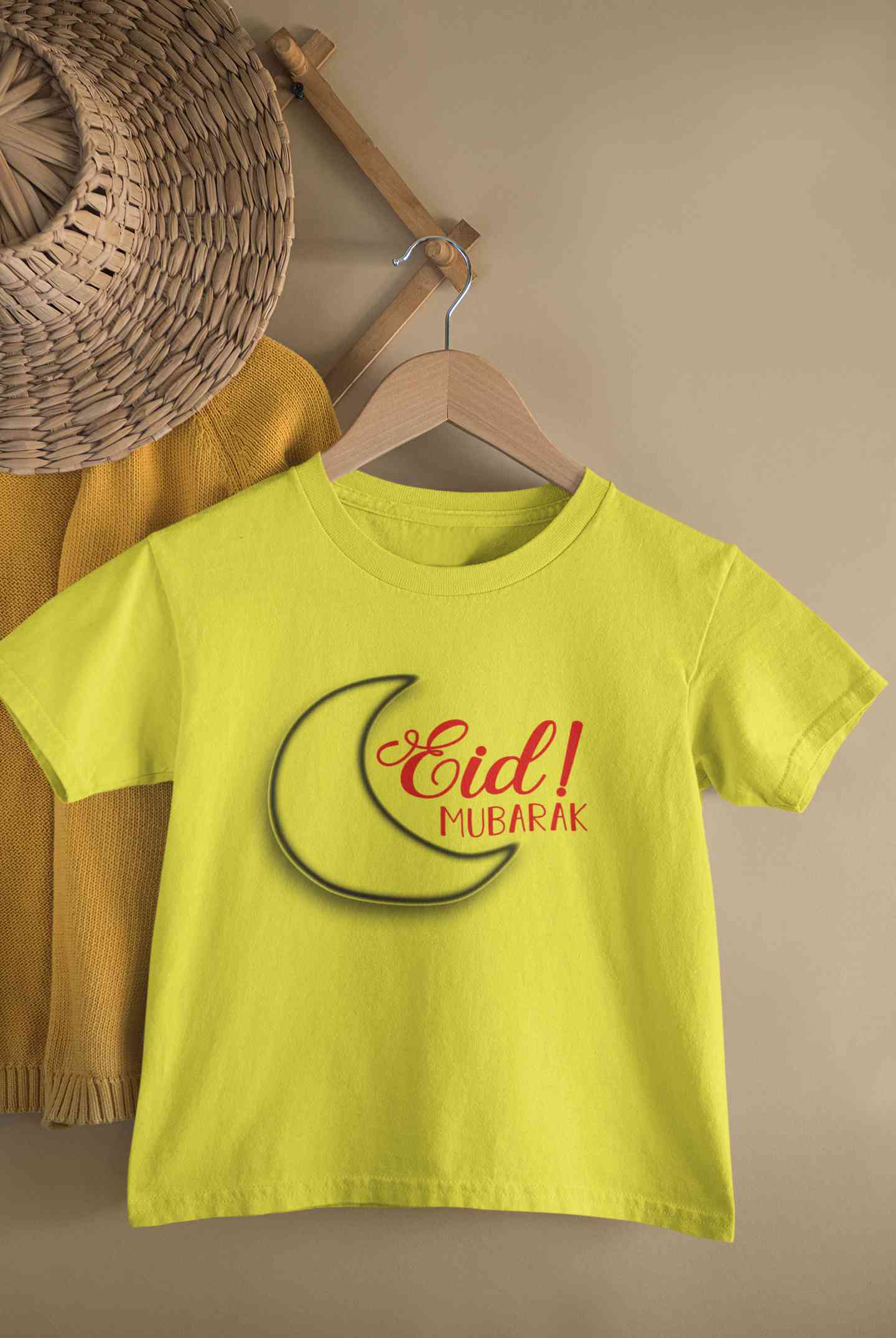 Eid Mubaaarak Half Sleeves T-Shirt for Boy-FunkyTeesClub