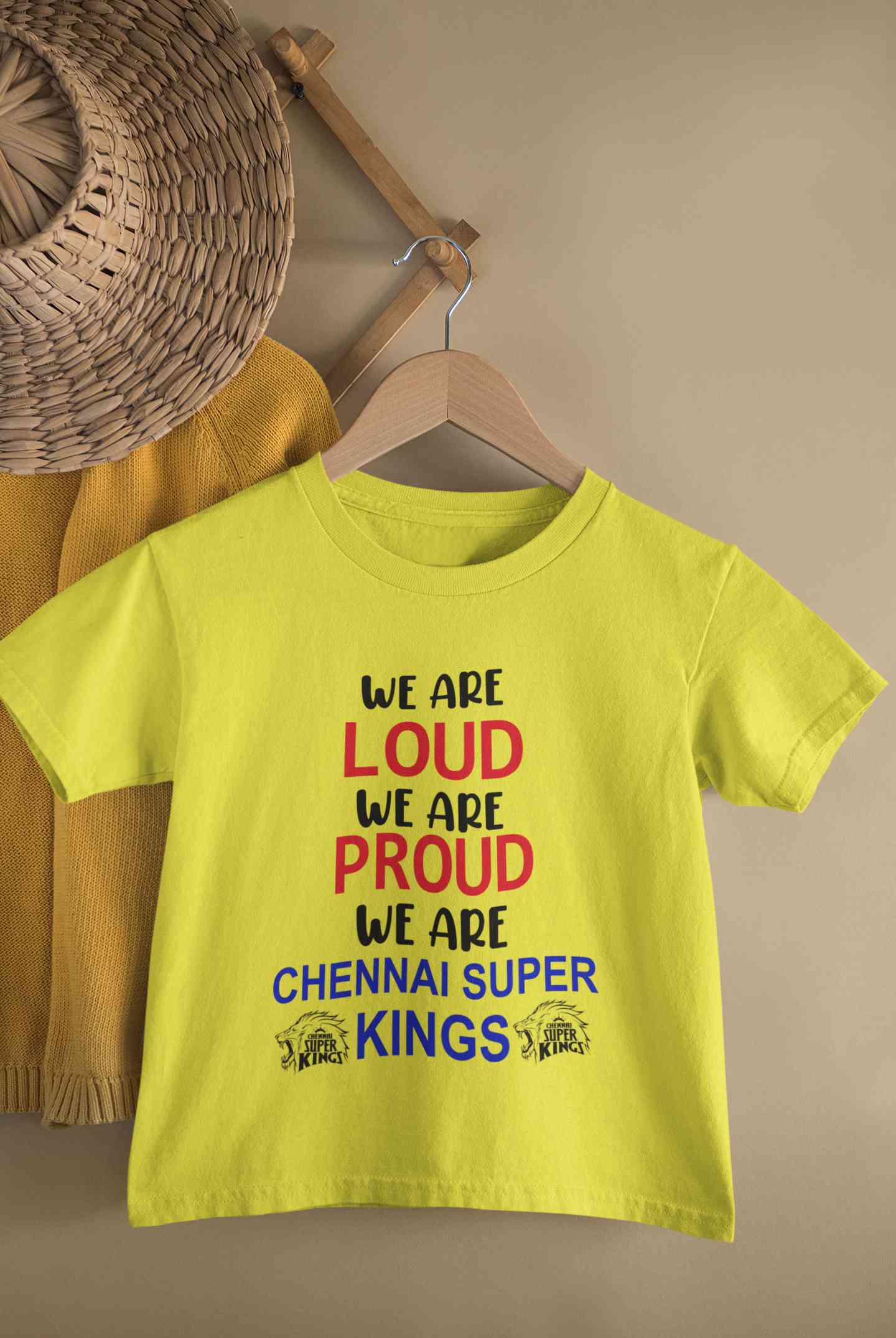 IPL We Are Loud CSK Chennai Super Kings Half Sleeves T-Shirt For Girls -FunkyTeesClub