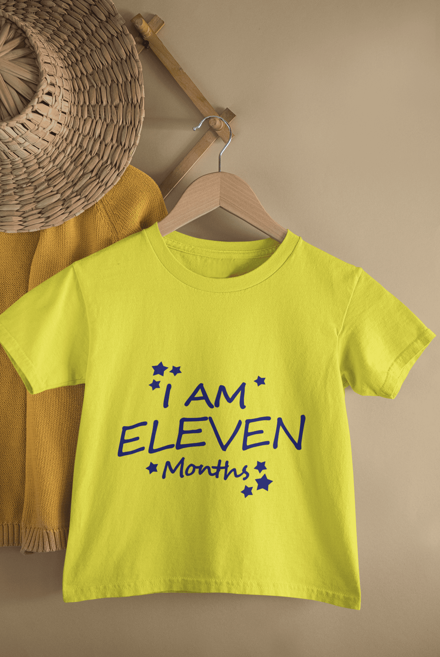 I Am Eleven Months Half Sleeves T-Shirt for Boys -FunkyTeesClub