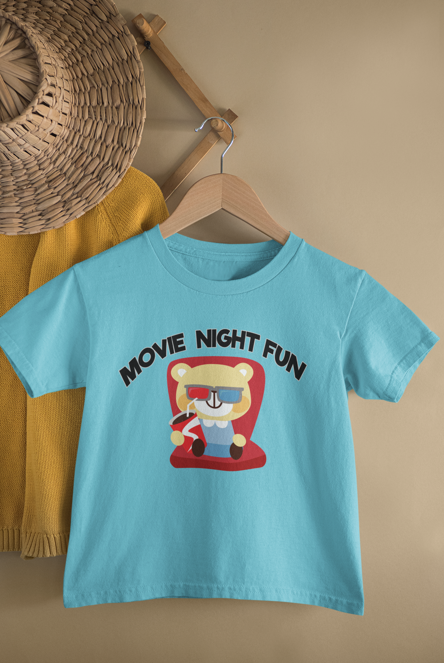 Movie Night Fun Half Sleeves T-Shirt for Boy-FunkyTeesClub
