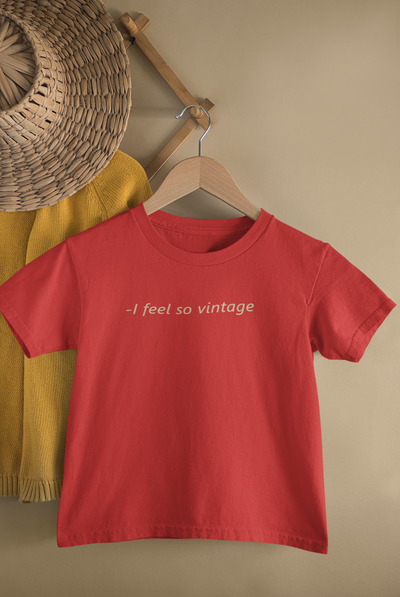 I Feel So Vintage Minimals Half Sleeves T-Shirt for Boy-FunkyTeesClub