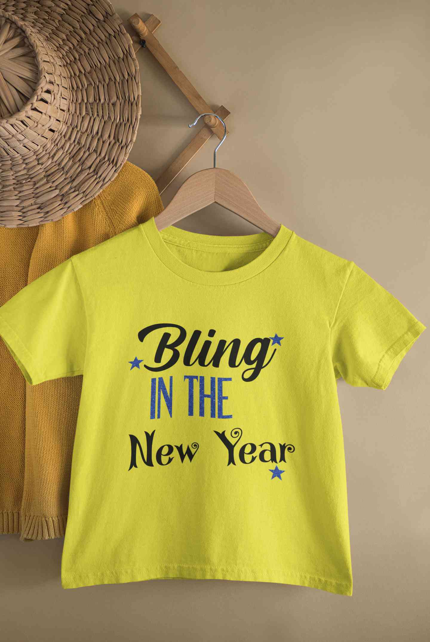 Bling In The New Year Half Sleeves T-Shirt for Boy-FunkyTeesClub