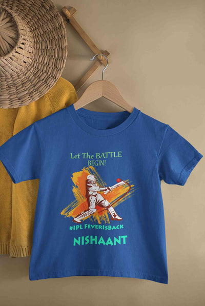 Custom Name IPL Fever Half Sleeves T-Shirt for Boy-FunkyTeesClub