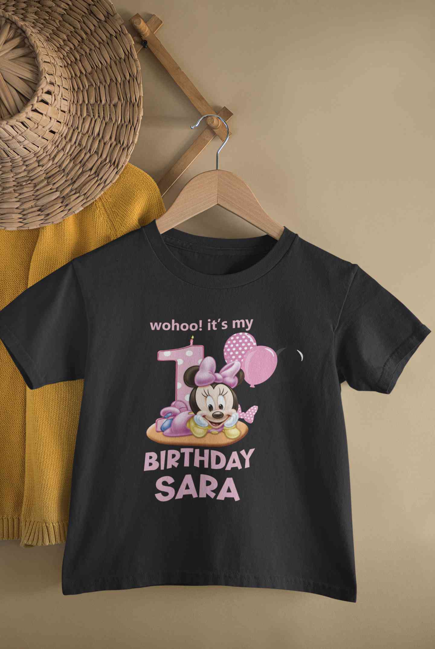 Custom Name Its My First Birthday Half Sleeves T-Shirt For Girls -FunkyTeesClub