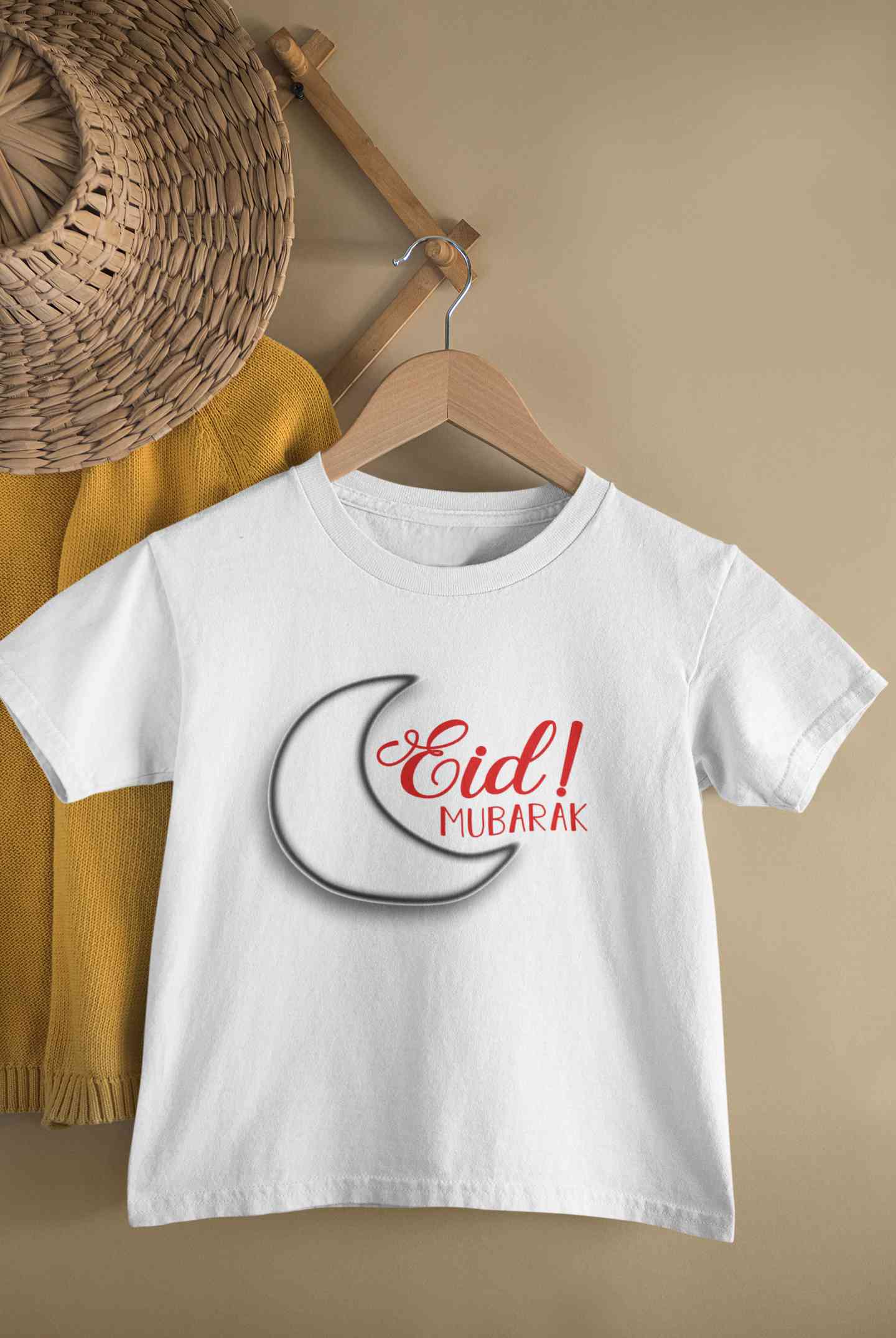 Eid Mubaaarak Half Sleeves T-Shirt for Boy-FunkyTeesClub