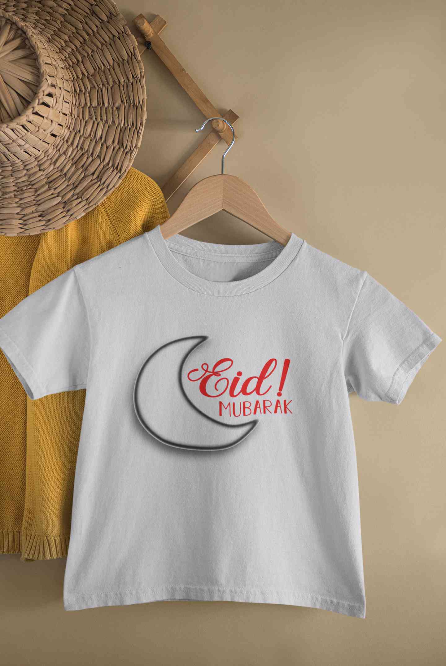 Eid Mubaaarak Half Sleeves T-Shirt for Boy-FunkyTeesClub