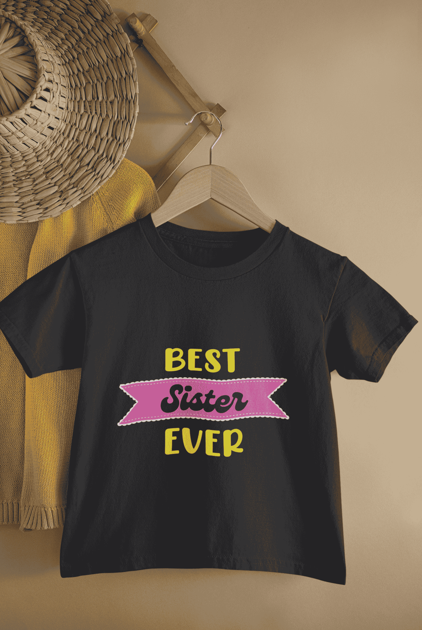 Best Sister Ever Rakshabandhan Half Sleeves T-Shirt For Girls -FunkyTeesClub