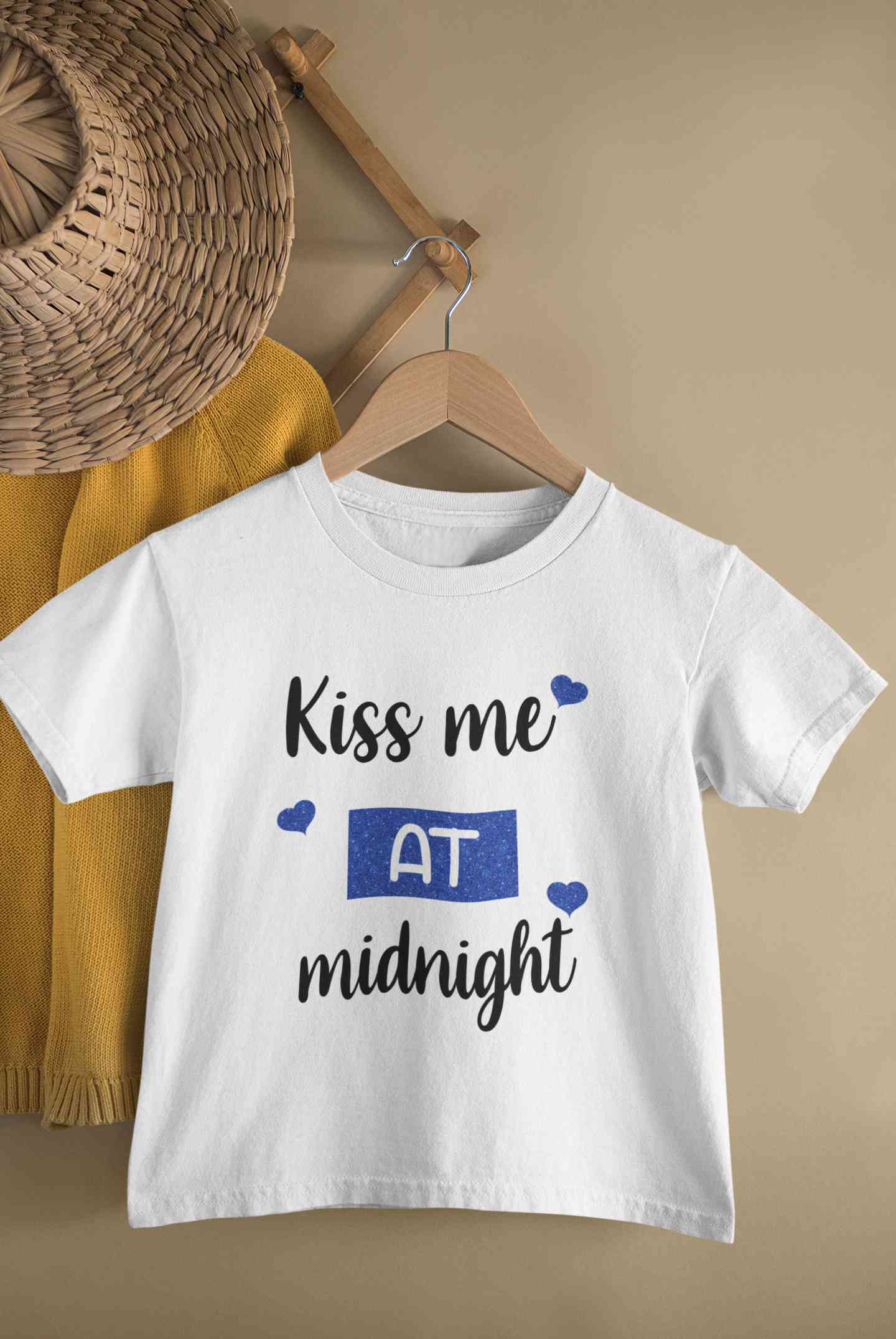 Kiss Me At Midnight Christmas Half Sleeves T-Shirt for Boy-FunkyTeesClub