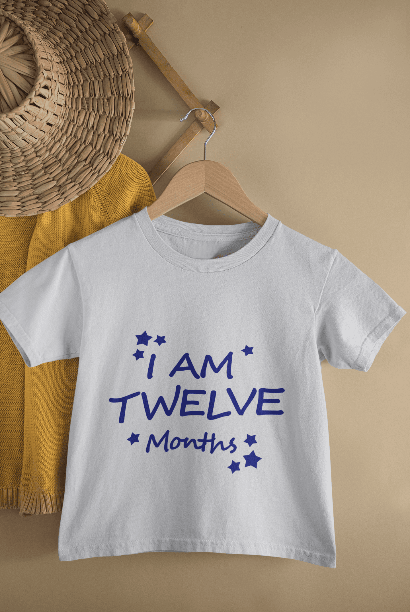 I Am Twelve Months Half Sleeves T-Shirt for Boys -FunkyTeesClub