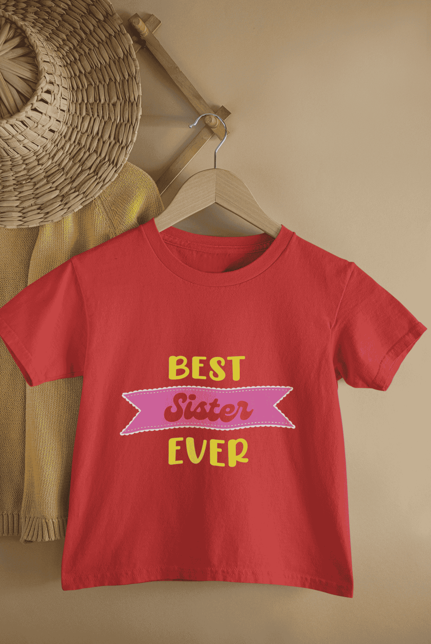 Best Sister Ever Rakshabandhan Half Sleeves T-Shirt For Girls -FunkyTeesClub