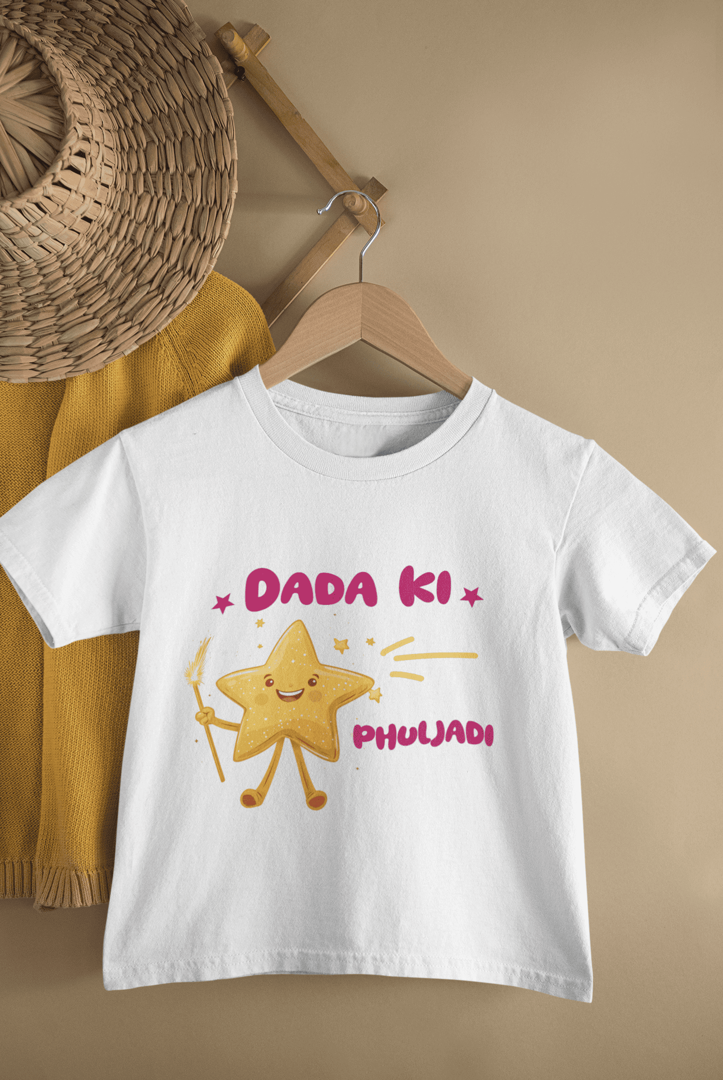 Dada Ki Phuljadi Diwali Half Sleeves T-Shirt For Girls -FunkyTeesClub