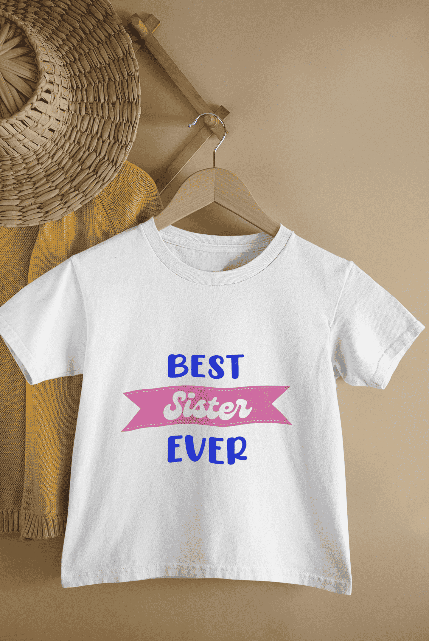 Best Sister Ever Rakshabandhan Half Sleeves T-Shirt For Girls -FunkyTeesClub