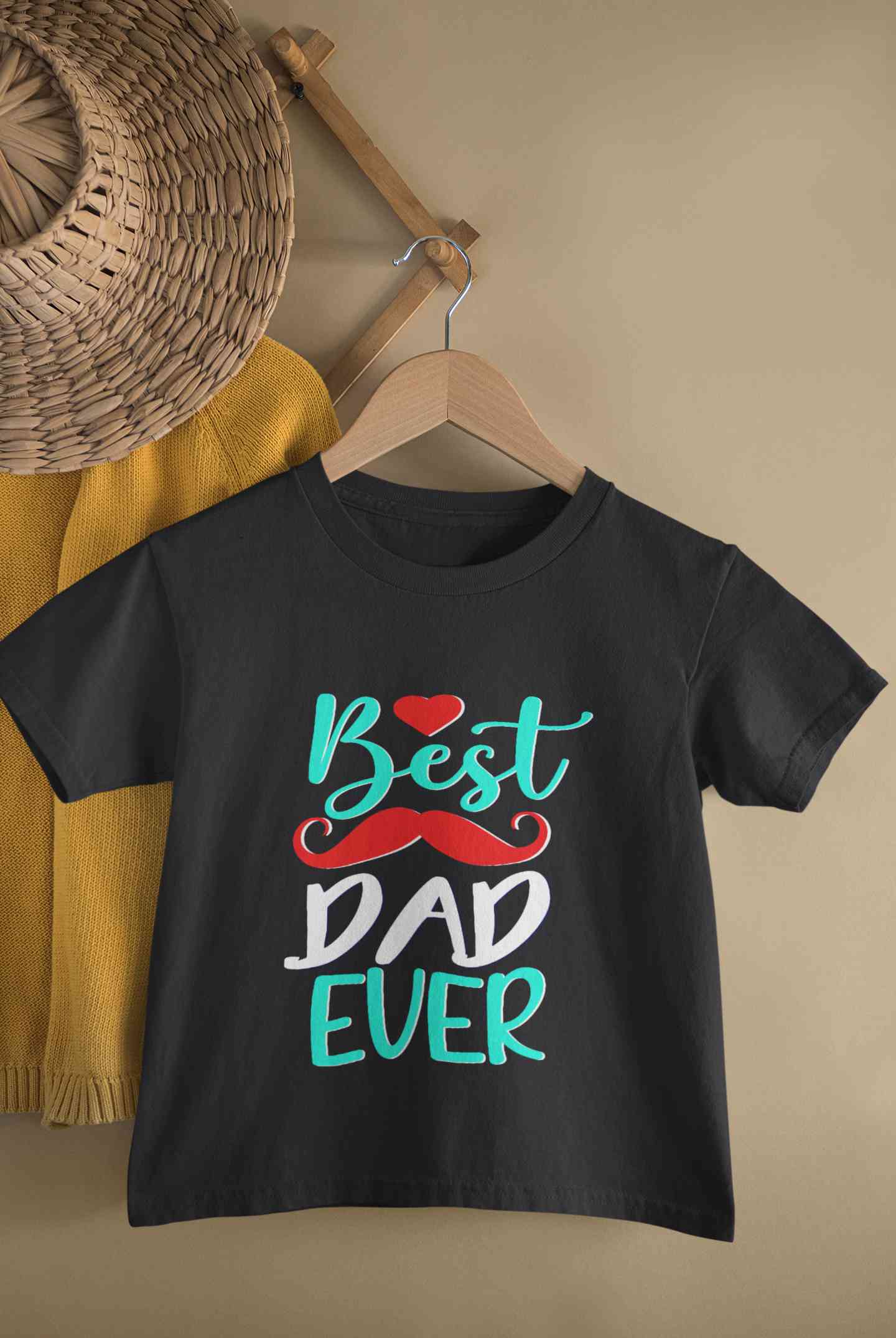 Best Dad Ever Fathers Day Half Sleeves T-Shirt For Girls -FunkyTeesClub