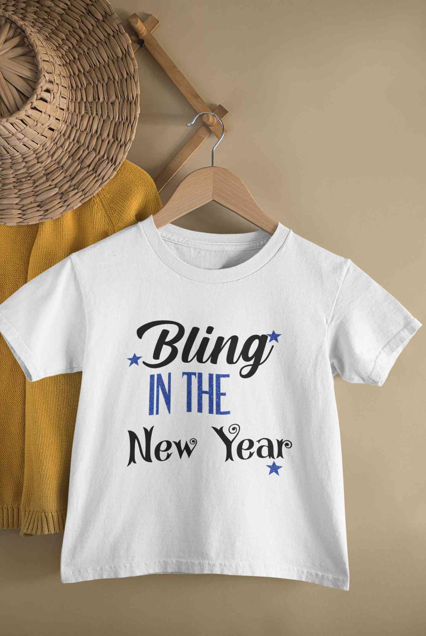Bling In The New Year Half Sleeves T-Shirt for Boy-FunkyTeesClub