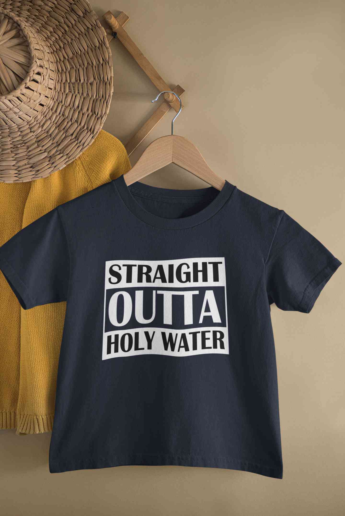Holy Water Baptism Christening Day Half Sleeves T-Shirt For Girls -FunkyTeesClub