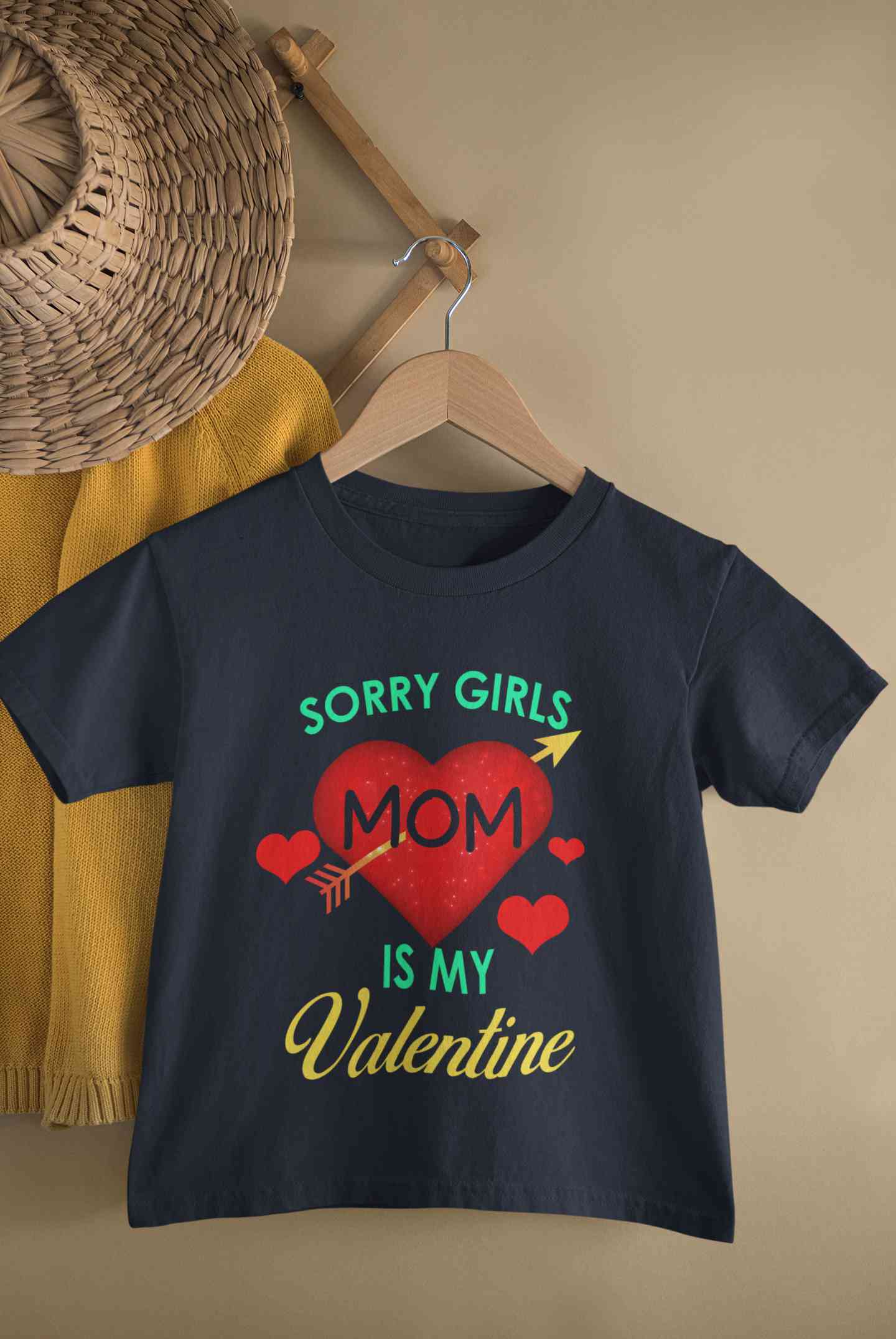 Sorry Girls Mom Is My Valentine Half Sleeves T-Shirt for Boy-FunkyTeesClub
