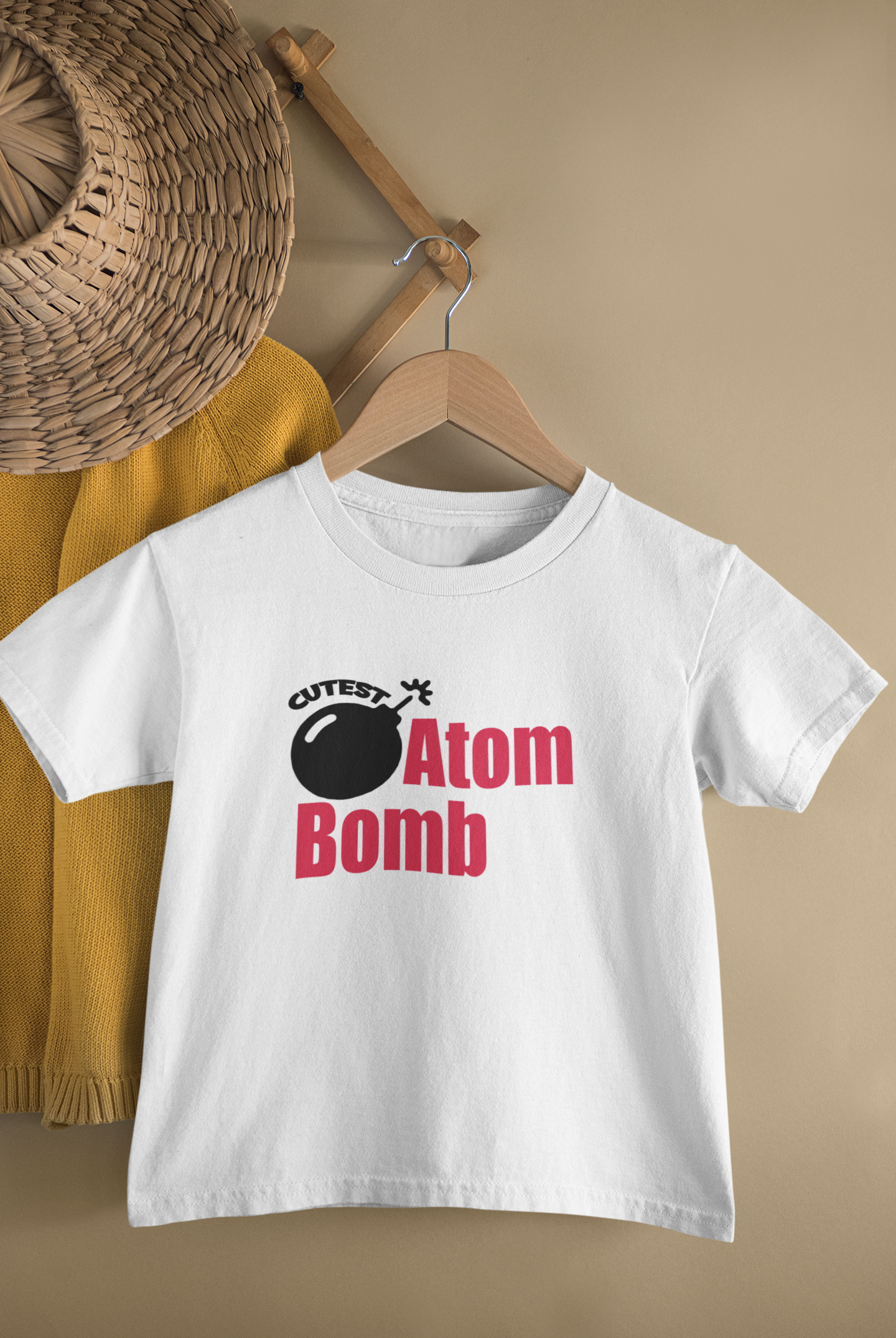 Cutest Atom Bomb Half Sleeves T-Shirt for Boy-FunkyTeesClub