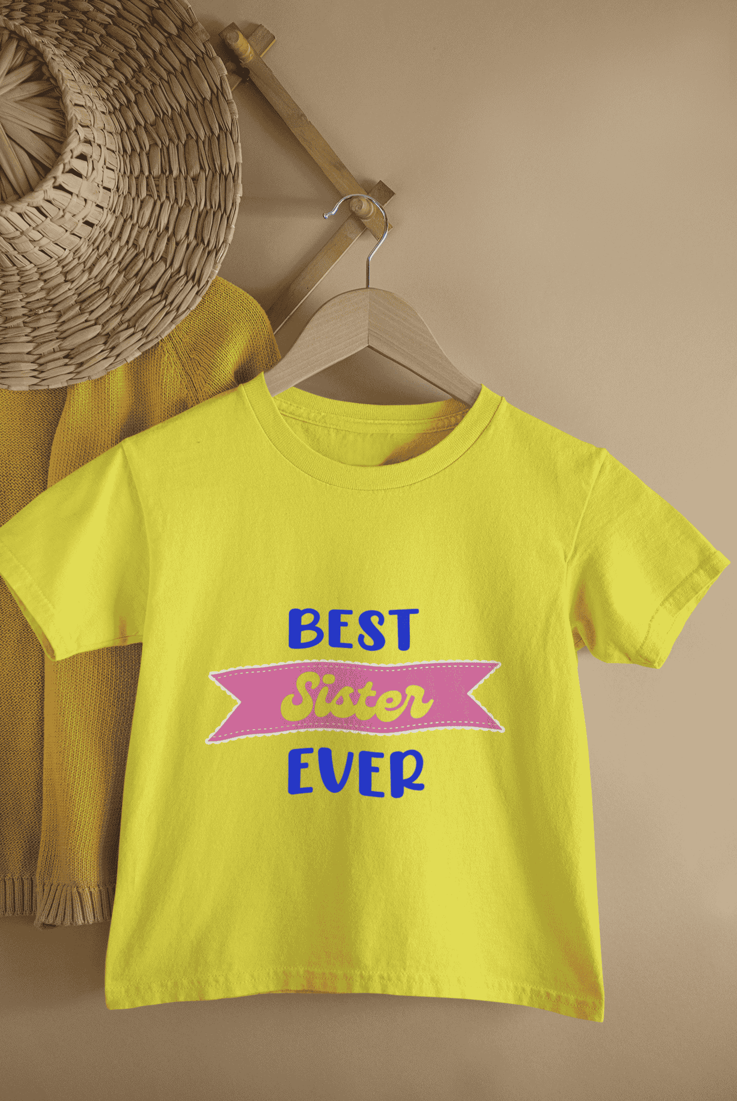 Best Sister Ever Rakshabandhan Half Sleeves T-Shirt For Girls -FunkyTeesClub