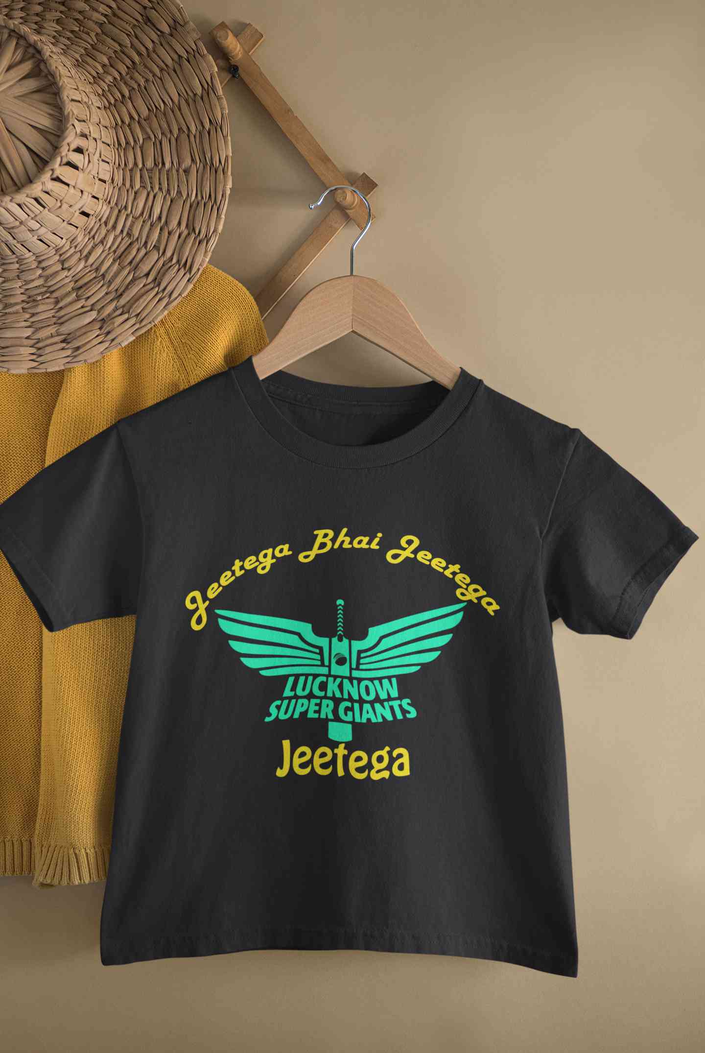 IPL Lucknow Super Giants Jeetega Bhai Jeetega LSG Jeetega Half Sleeves T-Shirt for Boy-FunkyTeesClub