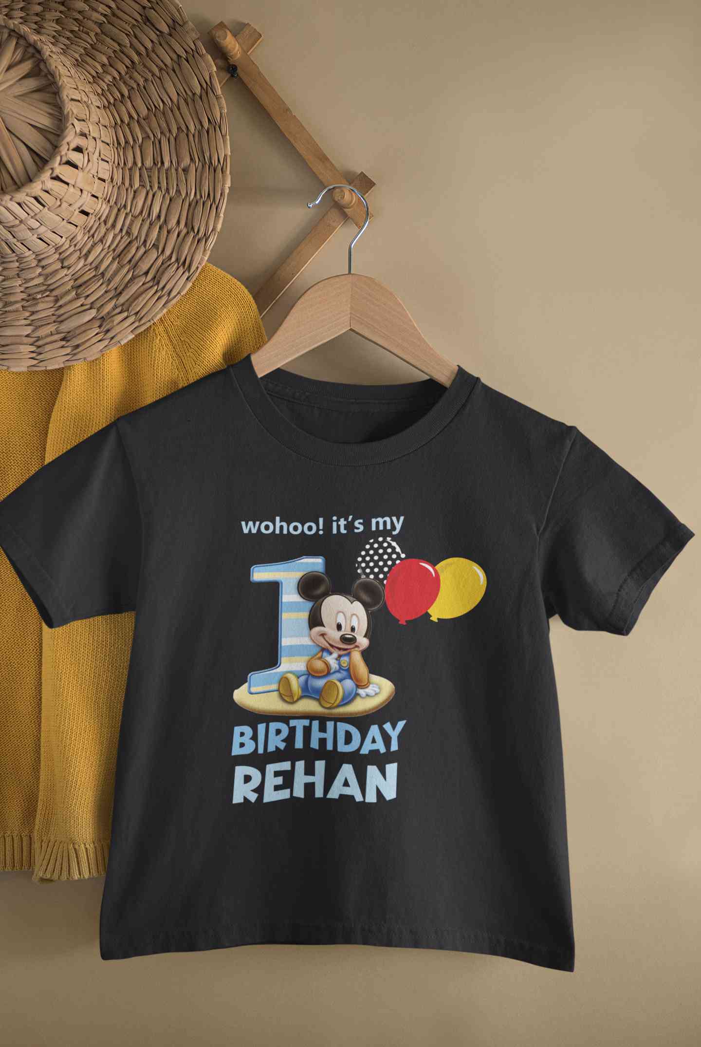 Custom Name Its My First Birthday Half Sleeves T-Shirt for Boy-FunkyTeesClub