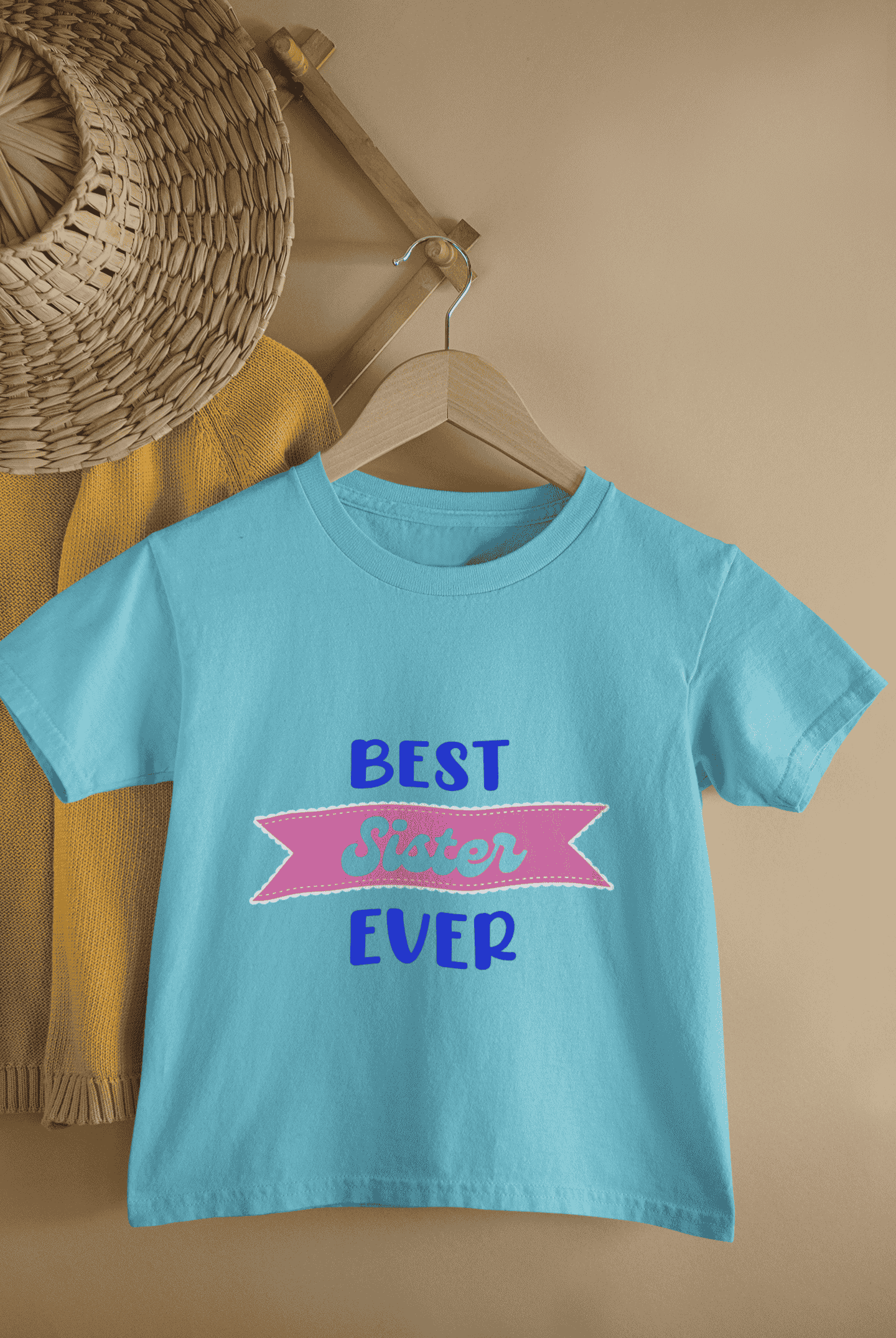 Best Sister Ever Rakshabandhan Half Sleeves T-Shirt For Girls -FunkyTeesClub