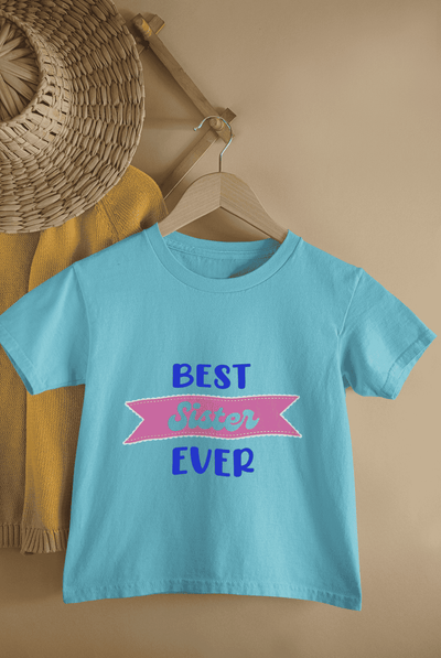 Best Sister Ever Rakshabandhan Half Sleeves T-Shirt For Girls -FunkyTeesClub