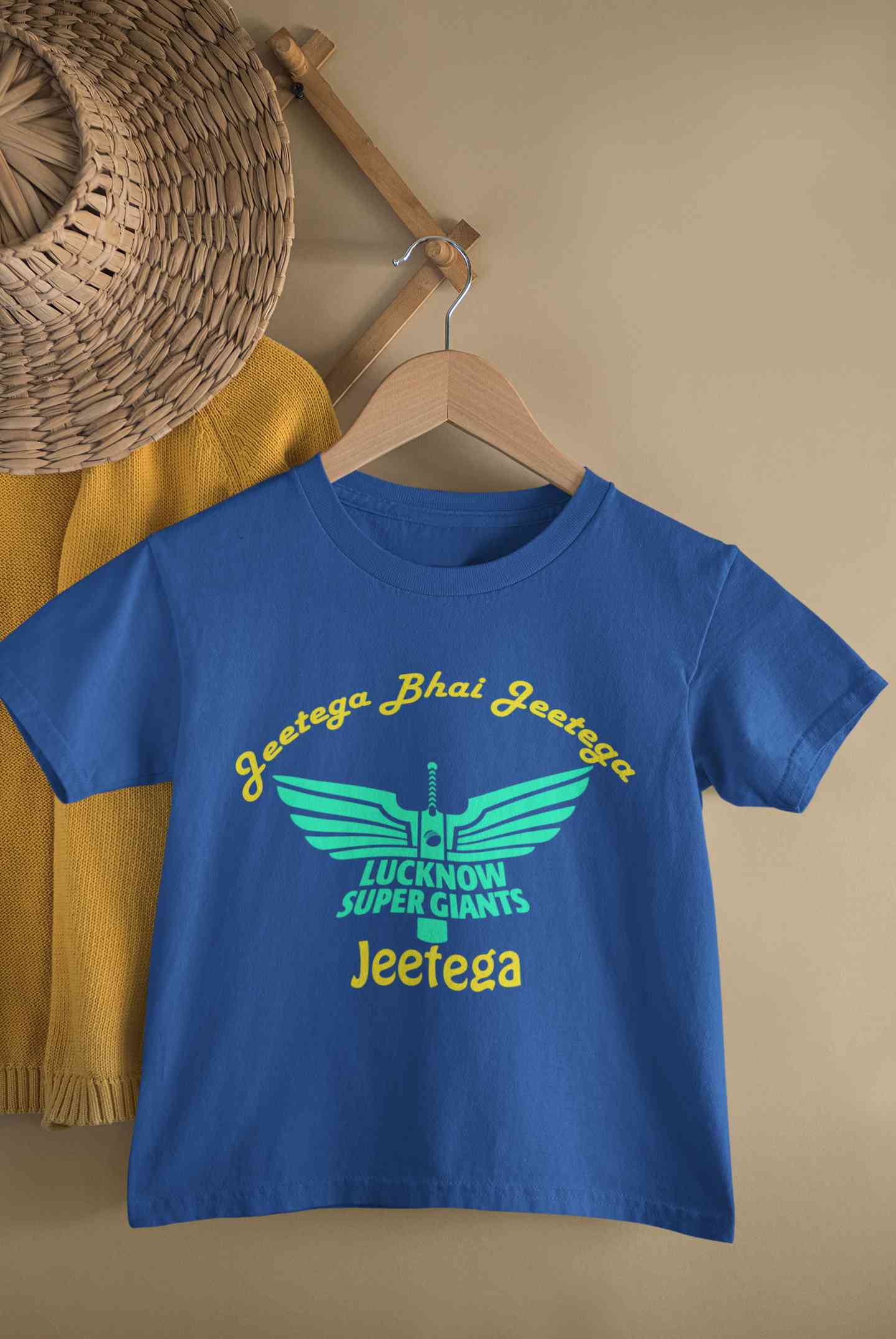 IPL Lucknow Super Giants Jeetega Bhai Jeetega LSG Jeetega Half Sleeves T-Shirt for Boy-FunkyTeesClub