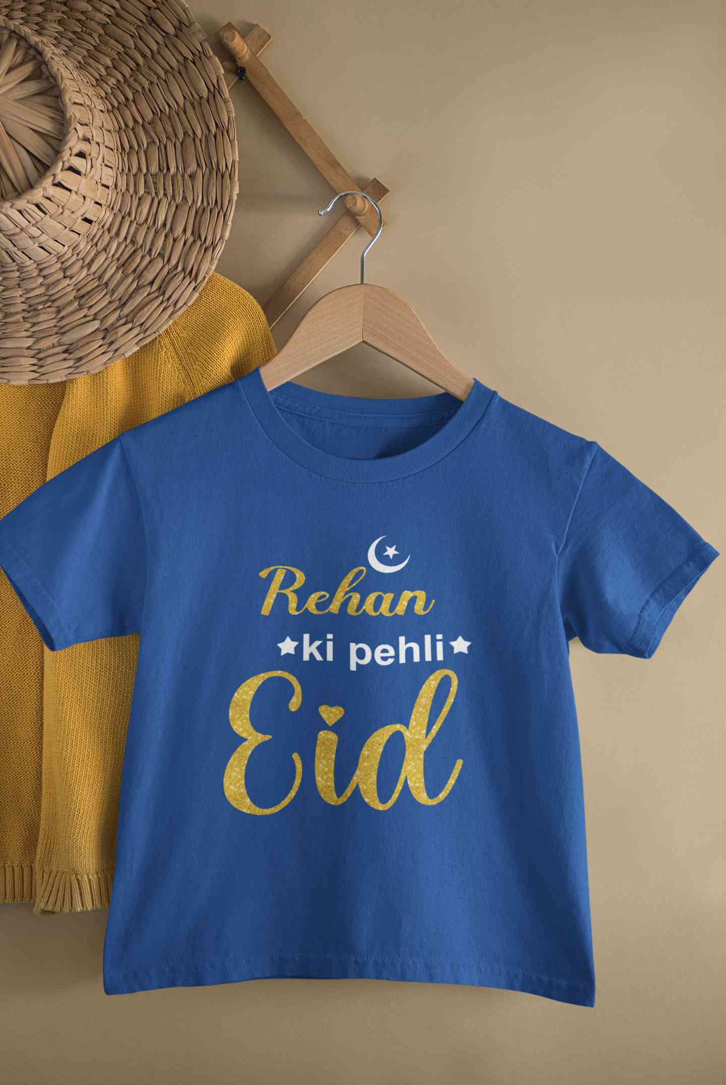 Custom Name Pehli Eid Half Sleeves T-Shirt for Boy-FunkyTeesClub